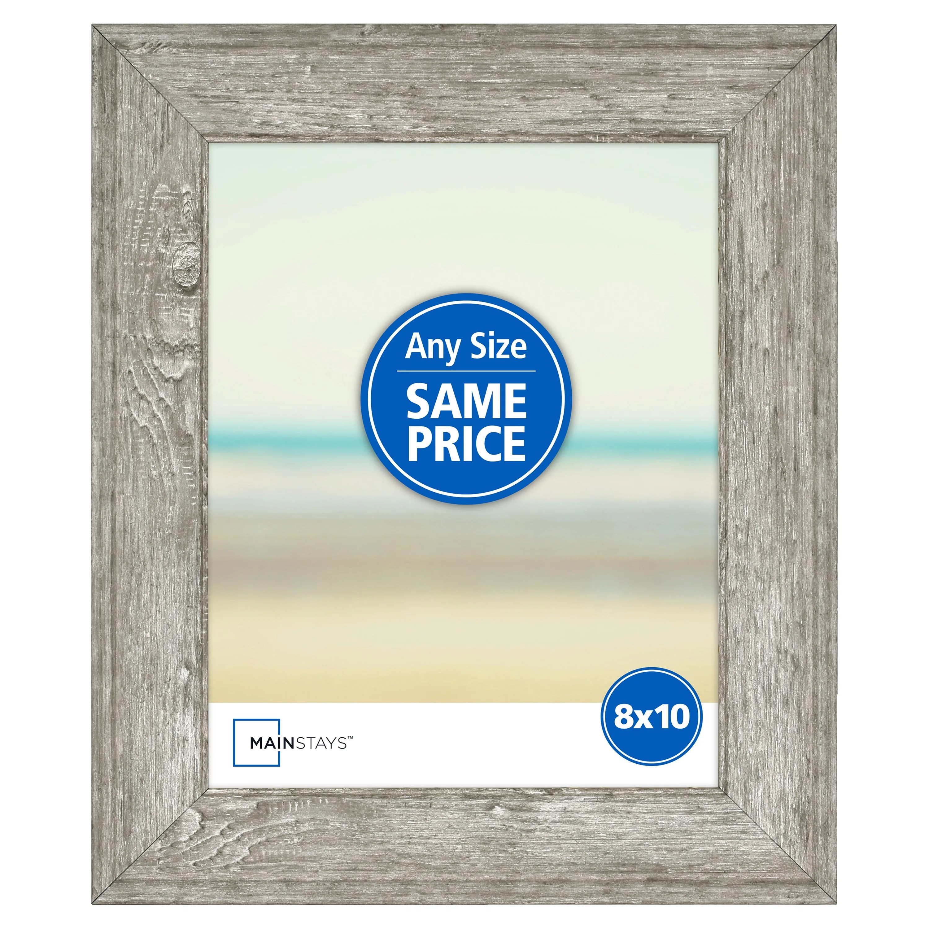 Mainstays 8x10 Rustic Gray Decorative Tabletop Picture Frame