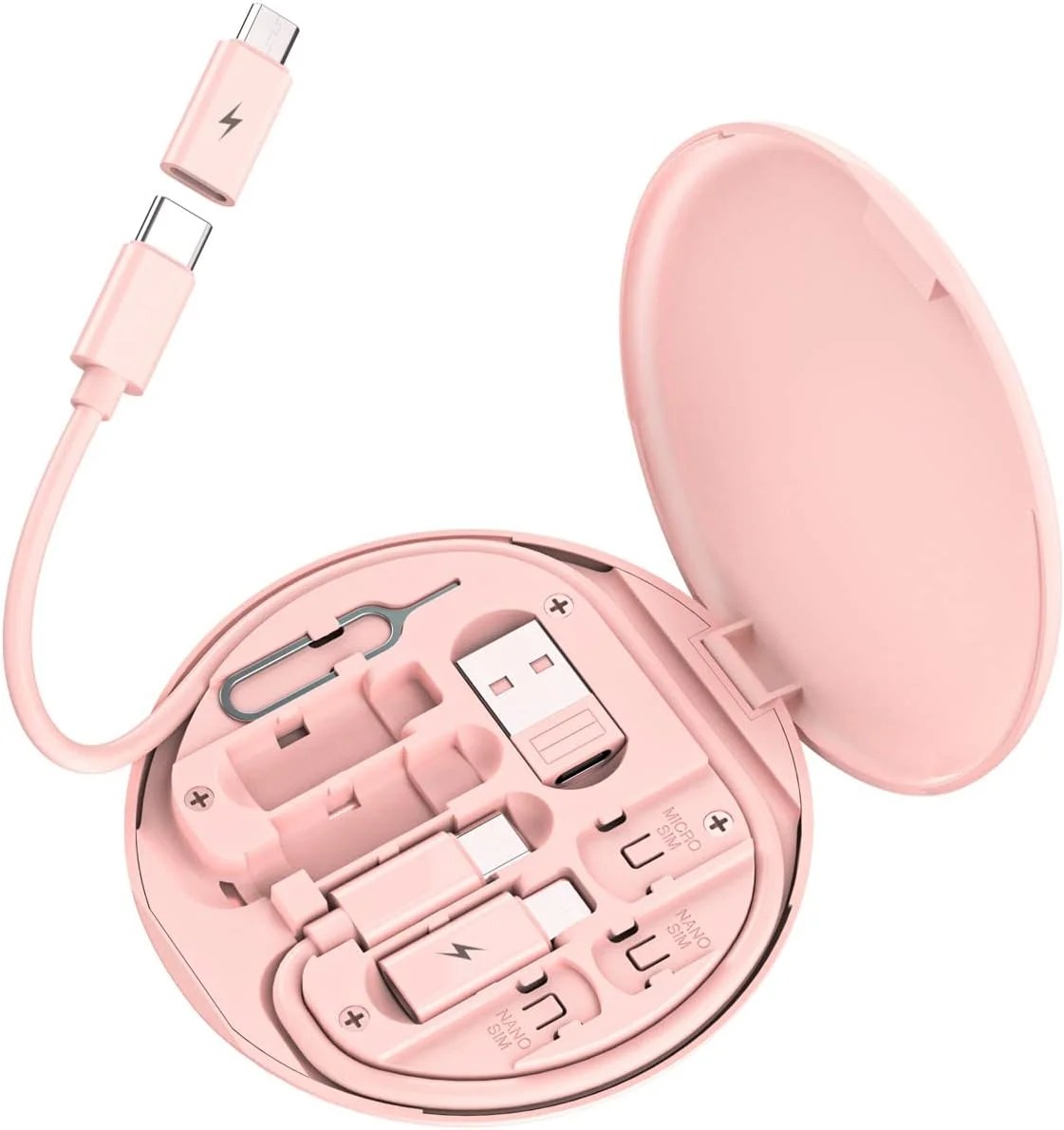 Multi USB Charging Adapter Cable Kit, USB C to Lighting Adapter Box