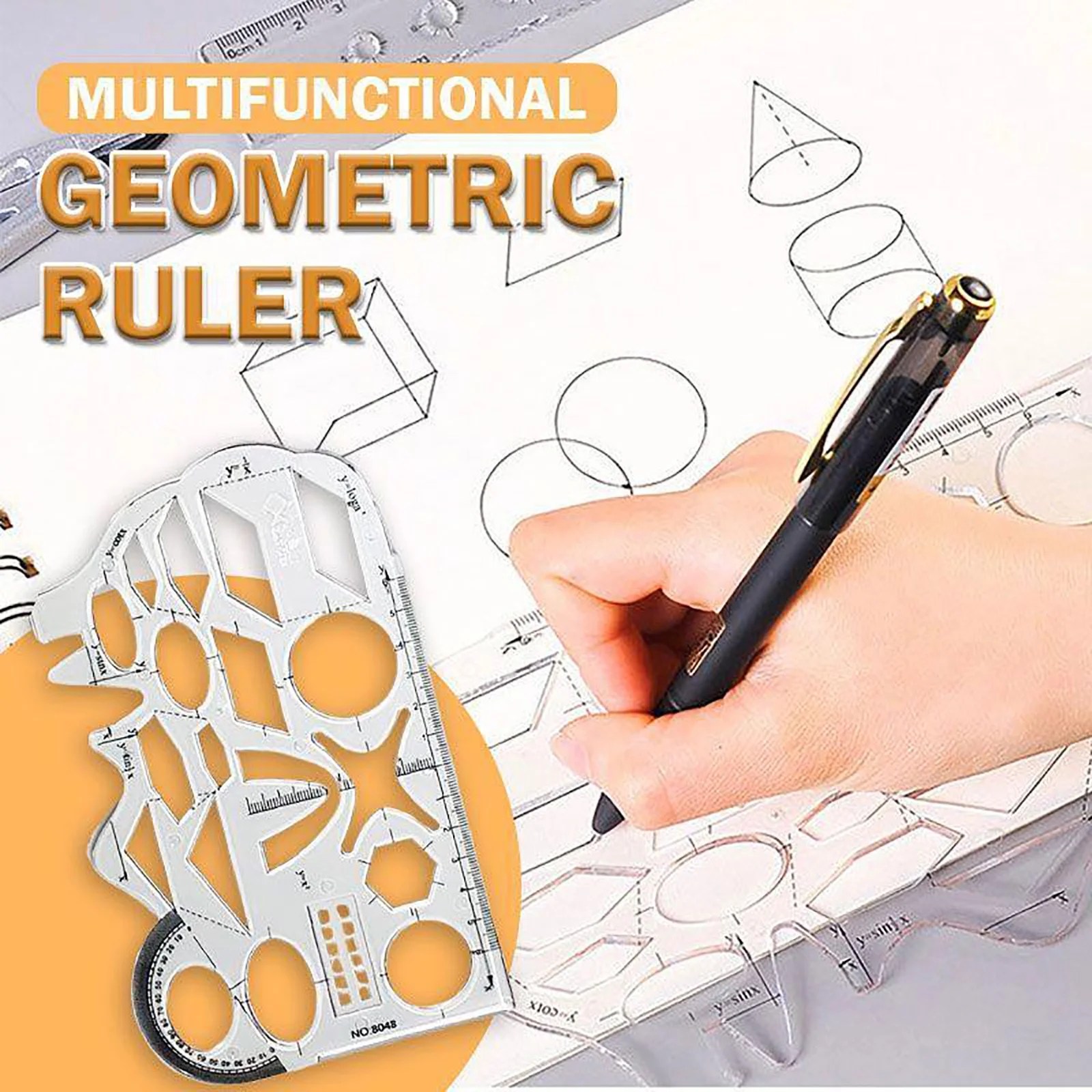 Multifunctional Geometric Ruler,MultiFunctional Student Ruler Mathematics Function Geometry