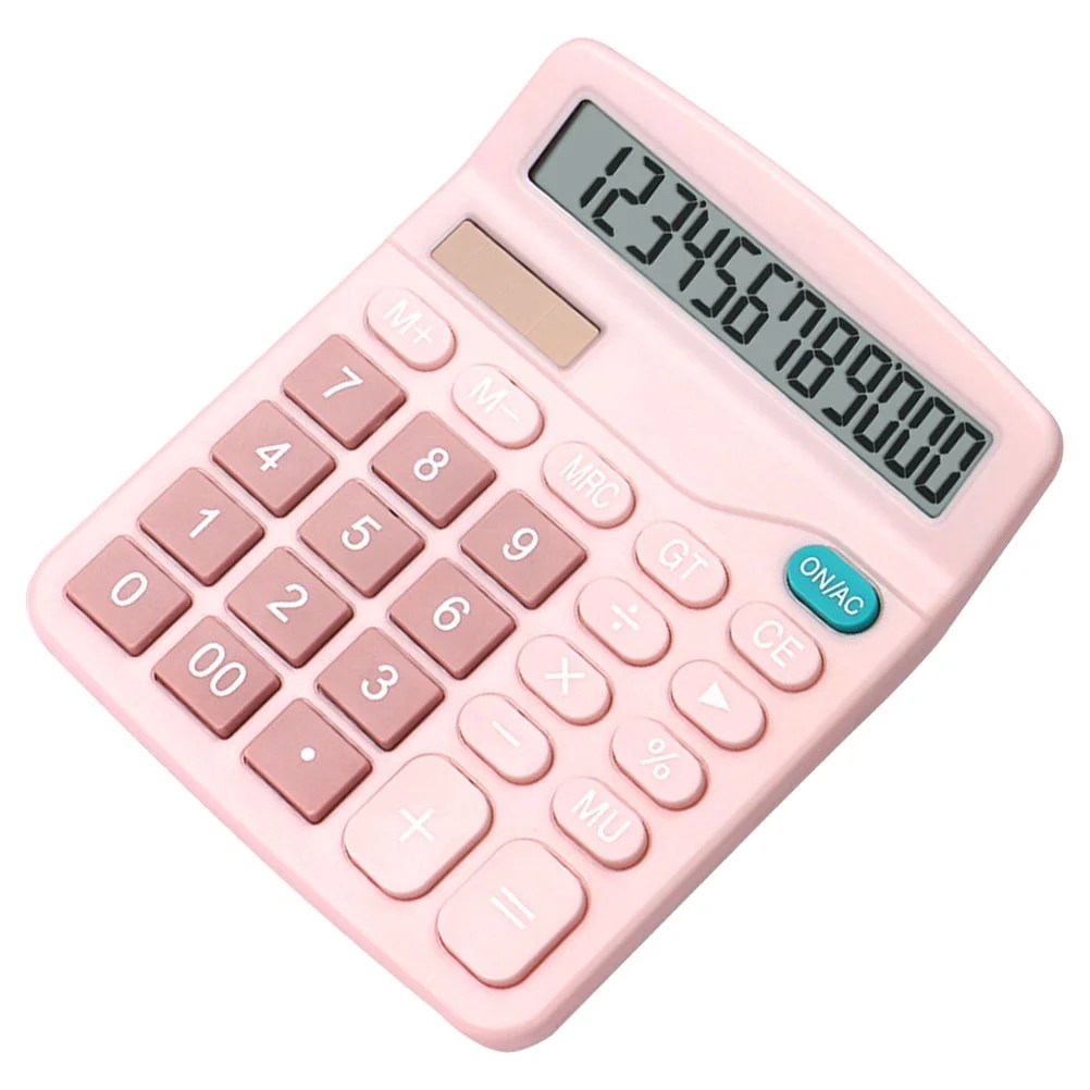 Office Computing Tool Basic Calculator Arithmetic Calculators for Dual Power Student Abs Pink 2