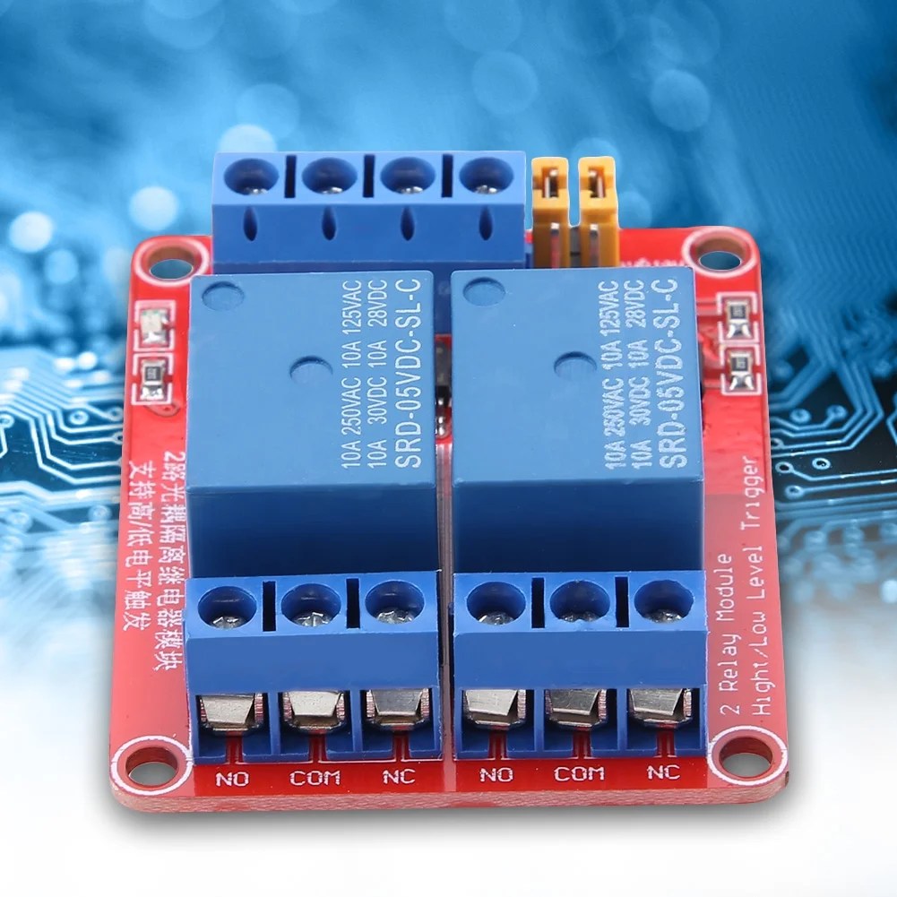 Optocoupler Isolation Relay Module, 2 Channel Relay Module With Optocoupler Isolation High And