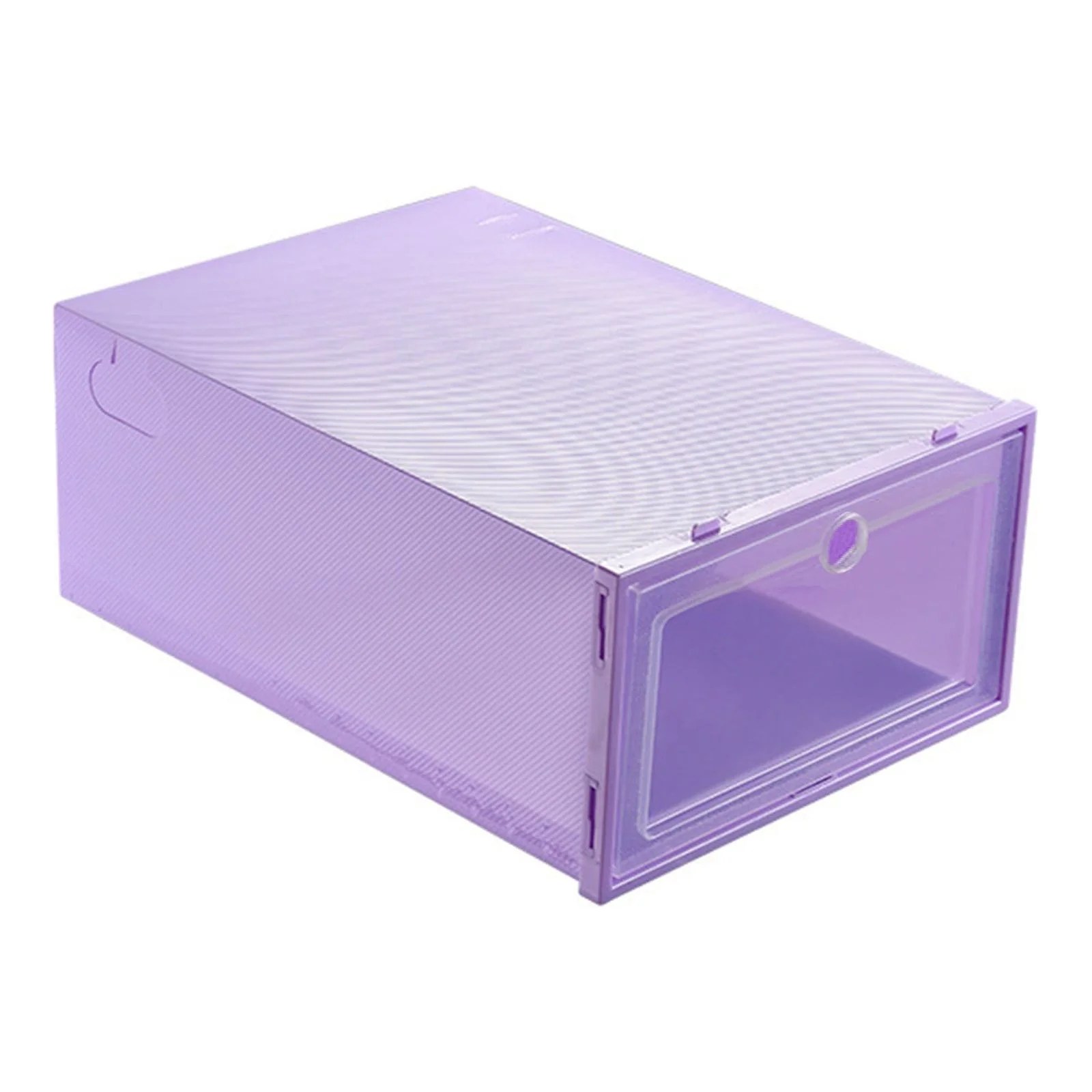 STYLE Foldable Flip Shoe Storage Boxes Stackable Drawer Shoe Box Plastic Clamshell Container