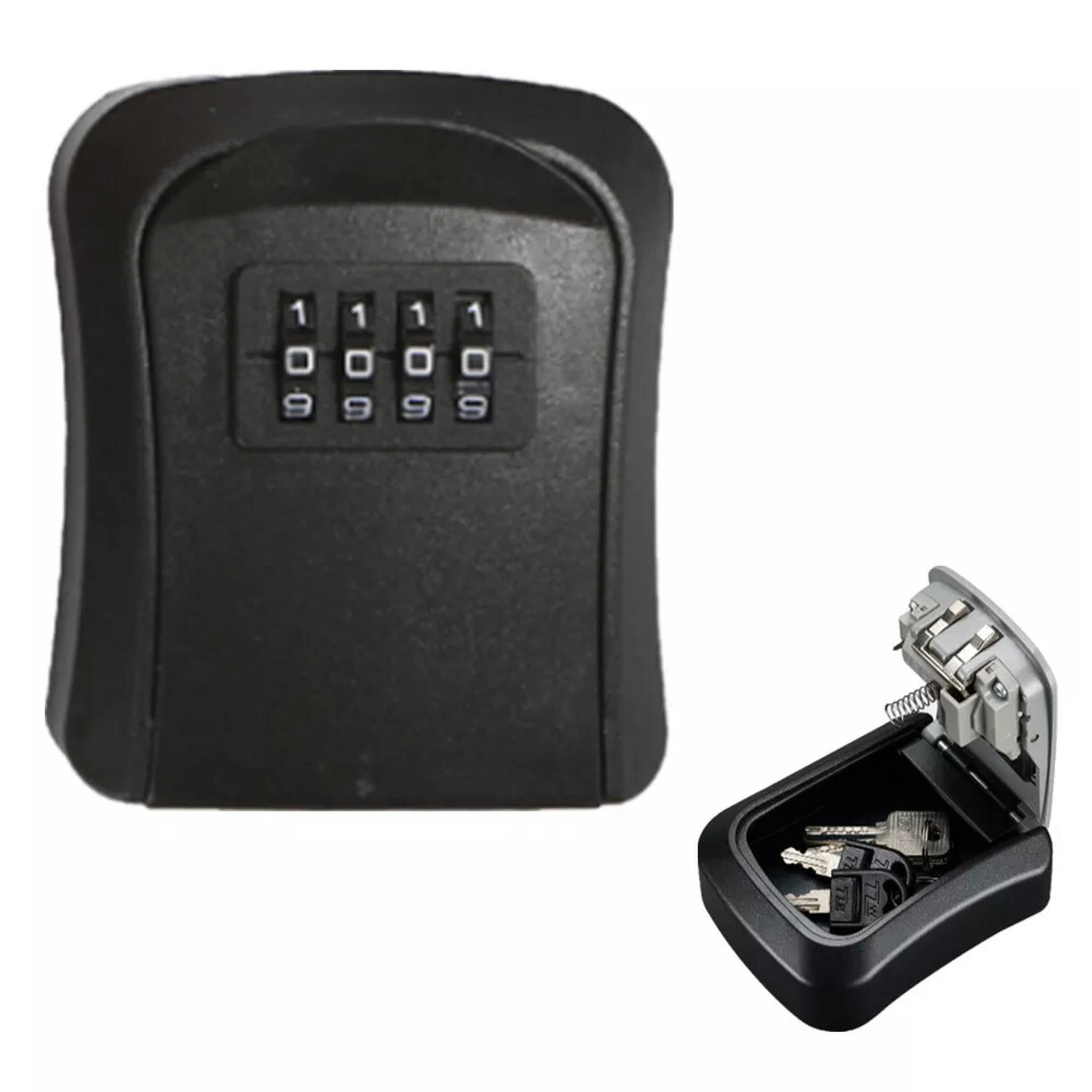 TUMALL Outdoor Security 4 Digit Safe Lock Box Wall Mount Code Lock Key