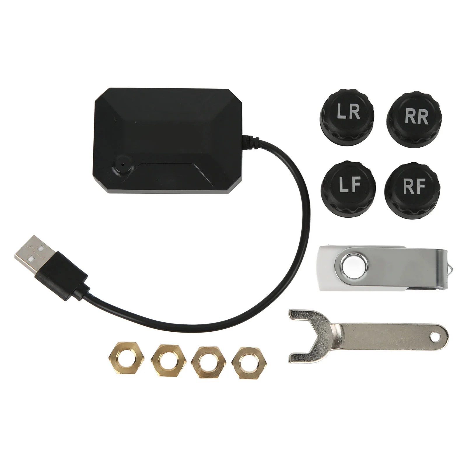 USB Tire Pressure Monitoring System Large Screen Display Stable Signal