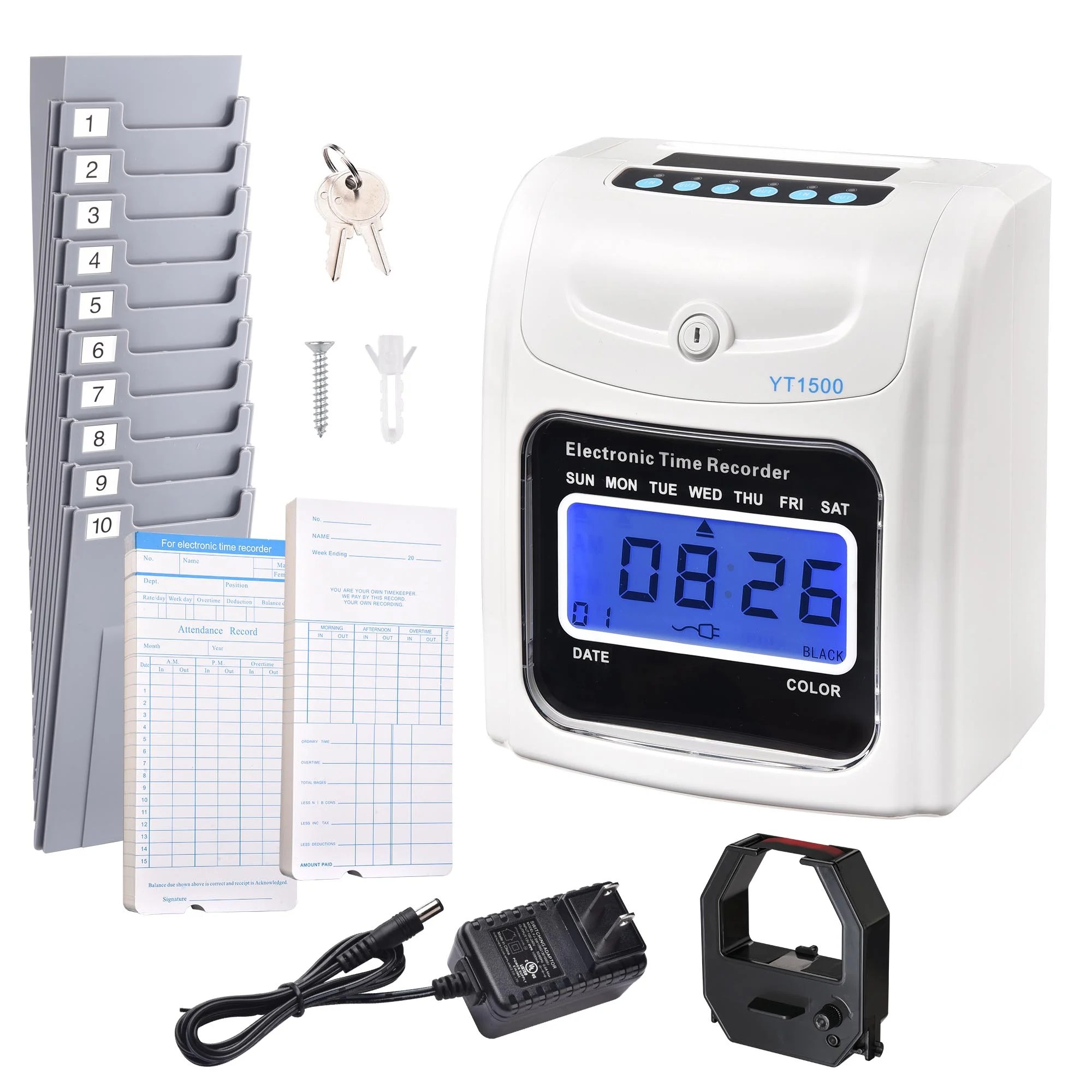 Digital Attendance Machine, Punch Time Clock with LCD Display