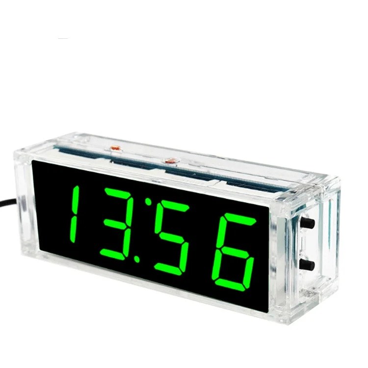moobody Compact 4digit DIY Digital LED Clock Kit Light Control
