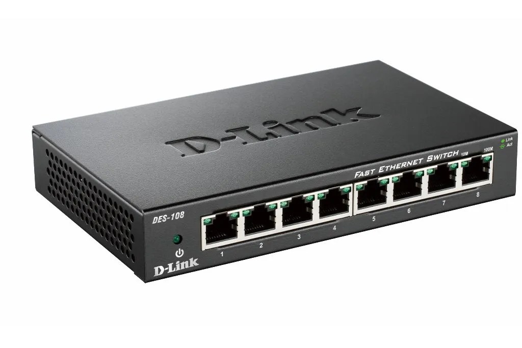 DLink Switch 8 ports boîtier métal DES108 Prix pas cher