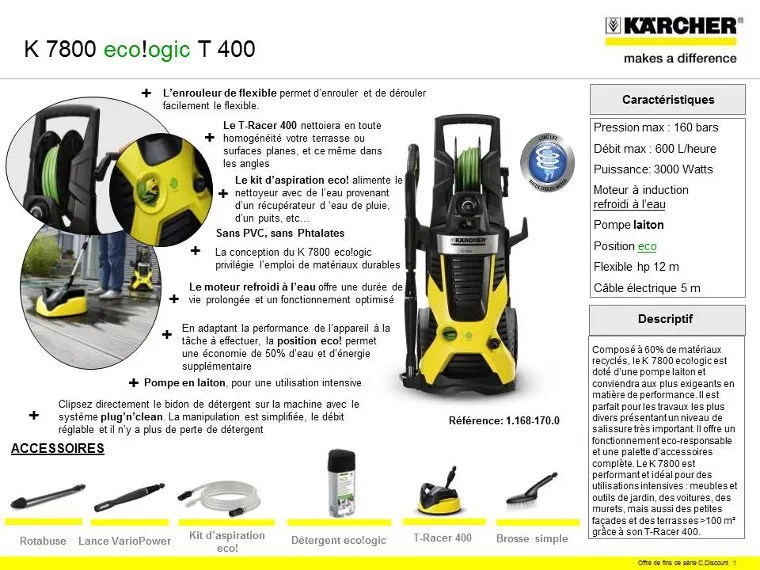 KÄRCHER Nettoyeur Haute Pression K7800 eco!ogic Achat