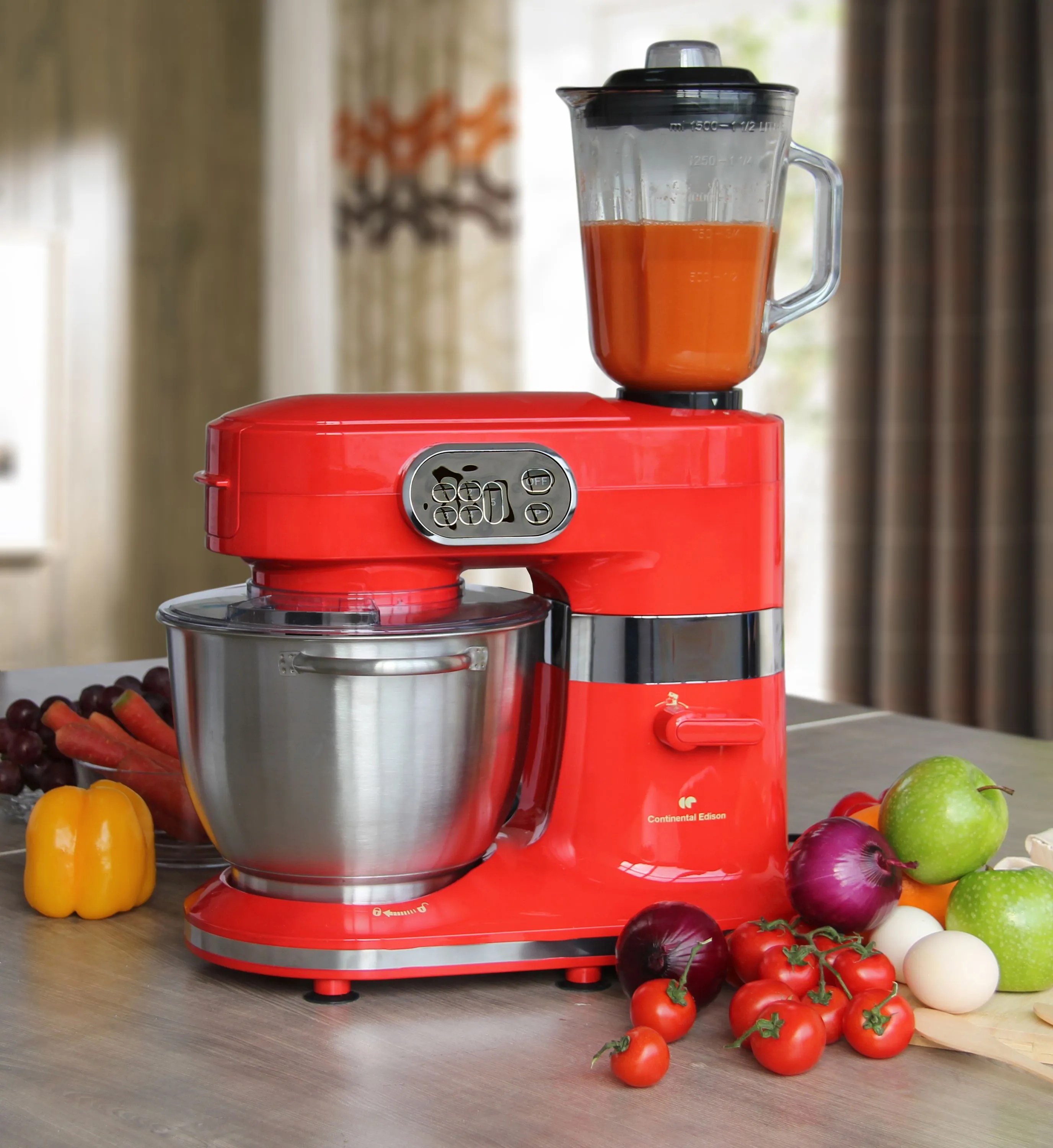 Continental Edison Robot professionnel CERB100WR 1000 W rouge