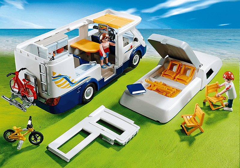 PLAYMOBIL 4859 Grand CampingCar Familial Cdiscount Jeux Jouets