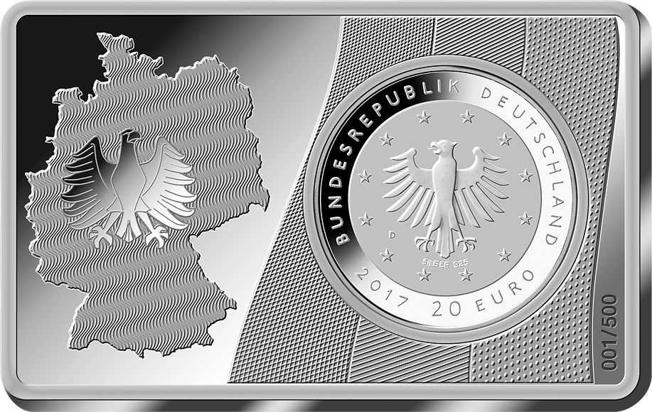 Die fünf offiziellen deutschen 20EuroSilberGedenkmünzen 2017 MDM Deutsche Münze
