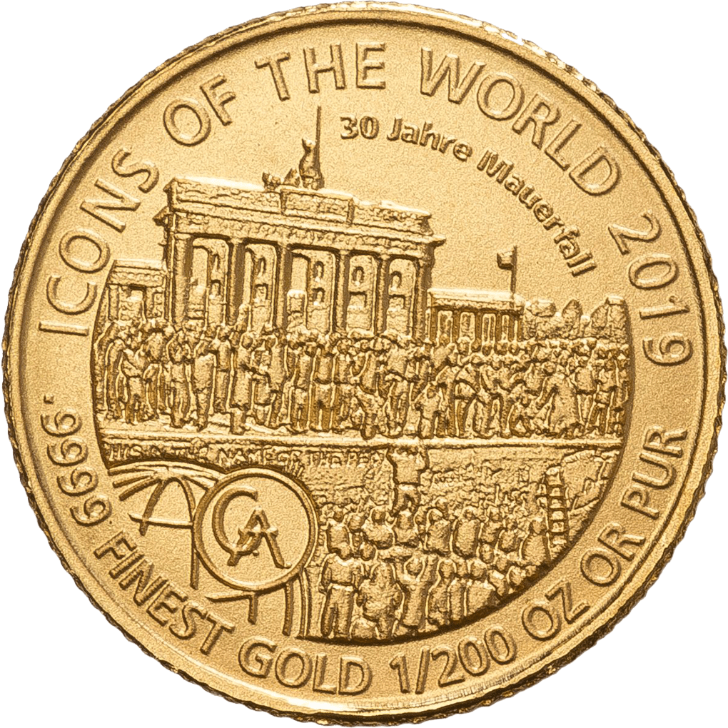 Ruanda 2019 GoldGedenkmünze "30 Jahre Mauerfall" MDM Deutsche Münze
