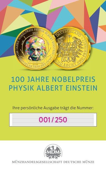 FeingoldGedenkprägung „100 Jahre Nobelpreis Physik Albert Einstein“ MDM