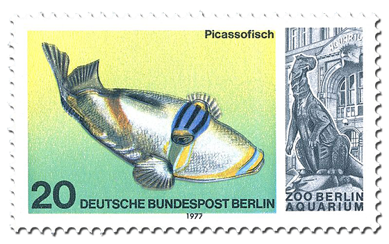 Briefmarken 25. Jahrestag Wiedereröffnung Aquarium Berliner Zoo borek.de