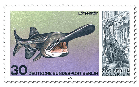 Briefmarken 25. Jahrestag Wiedereröffnung Aquarium Berliner Zoo borek.de
