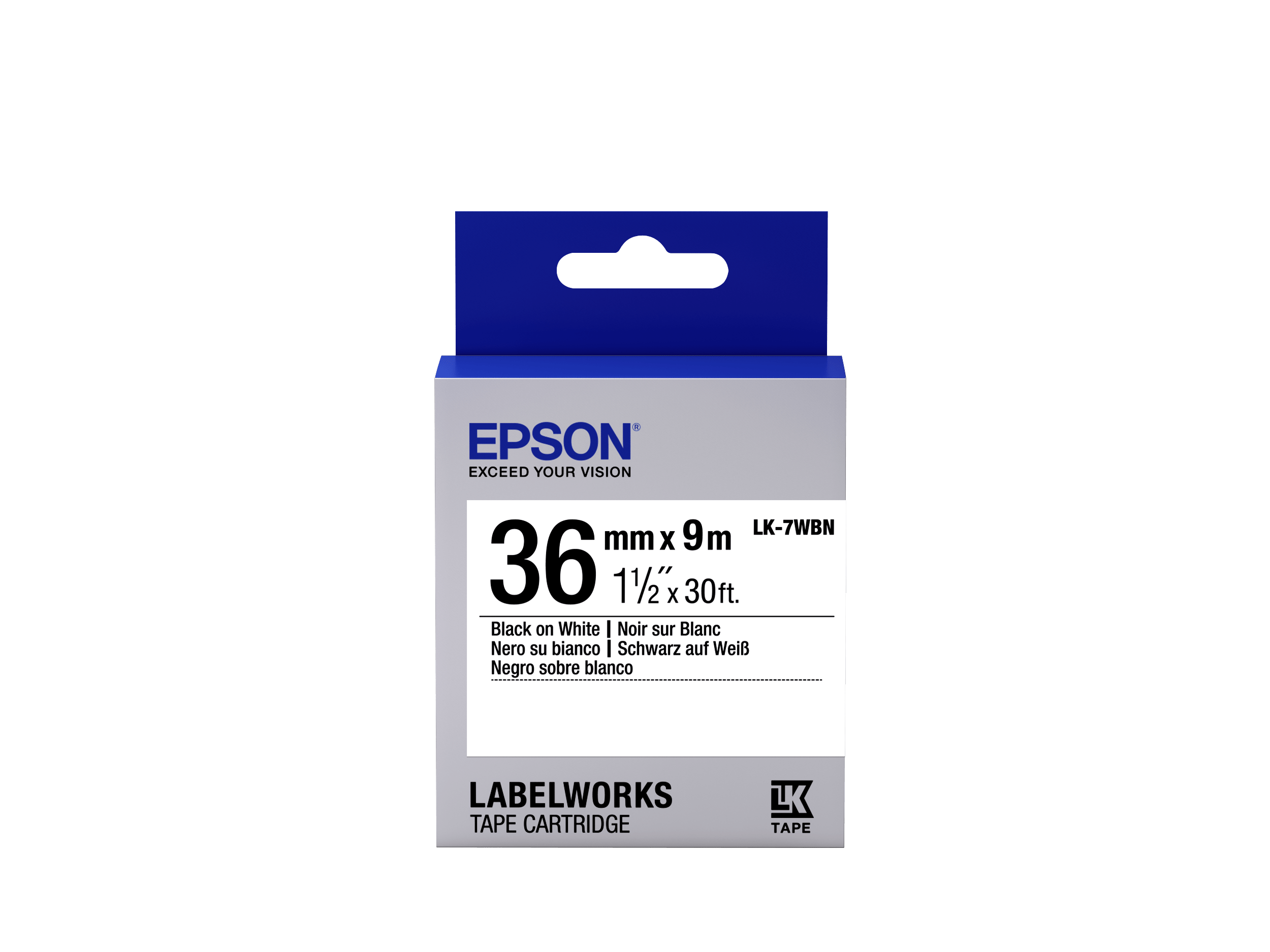 Epson Label Cartridge Standard LK7WBN Black/White 36mm (9m) Label