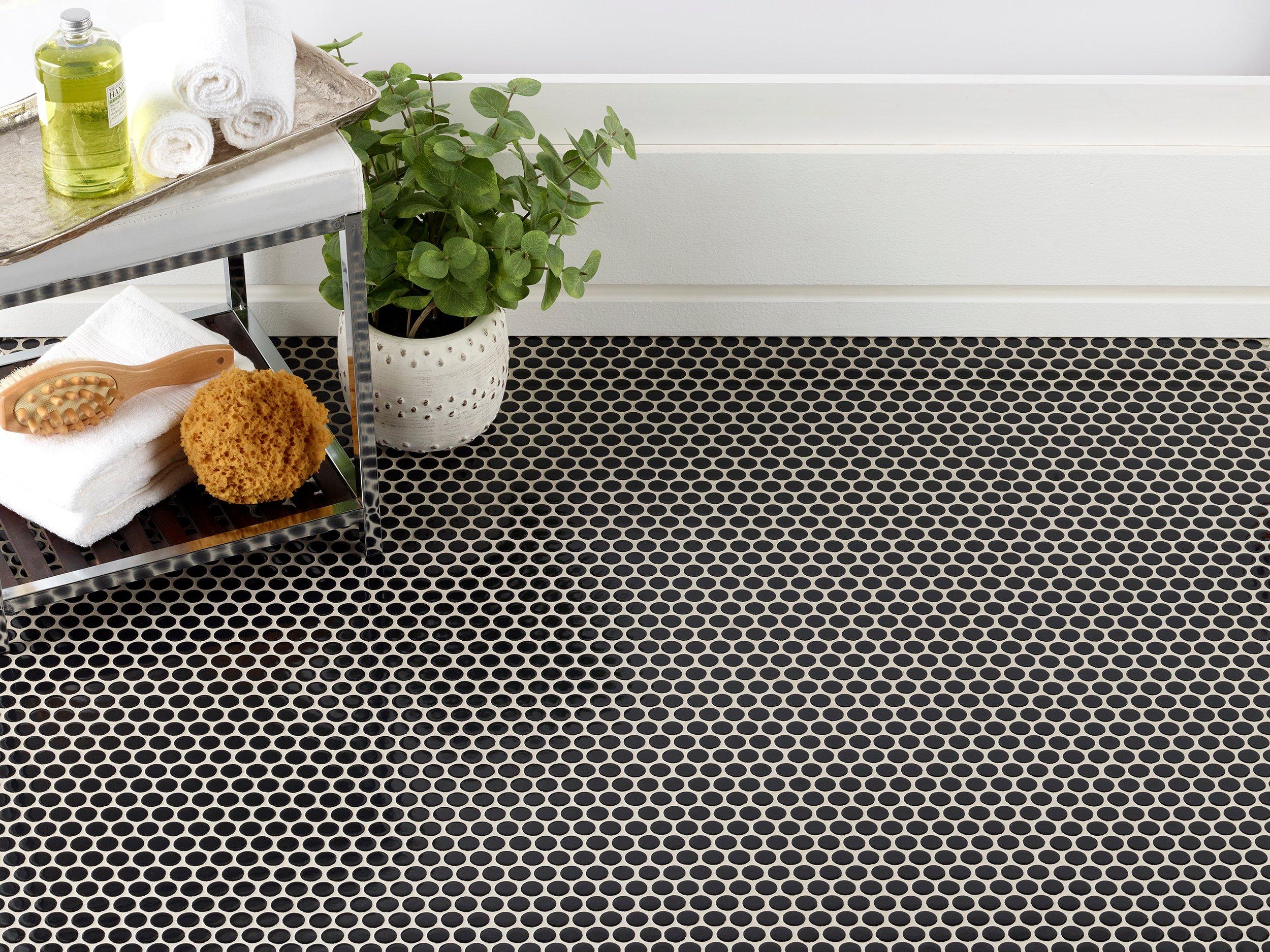 Porcelain Penny Tile Floor Flooring Guide by Cinvex