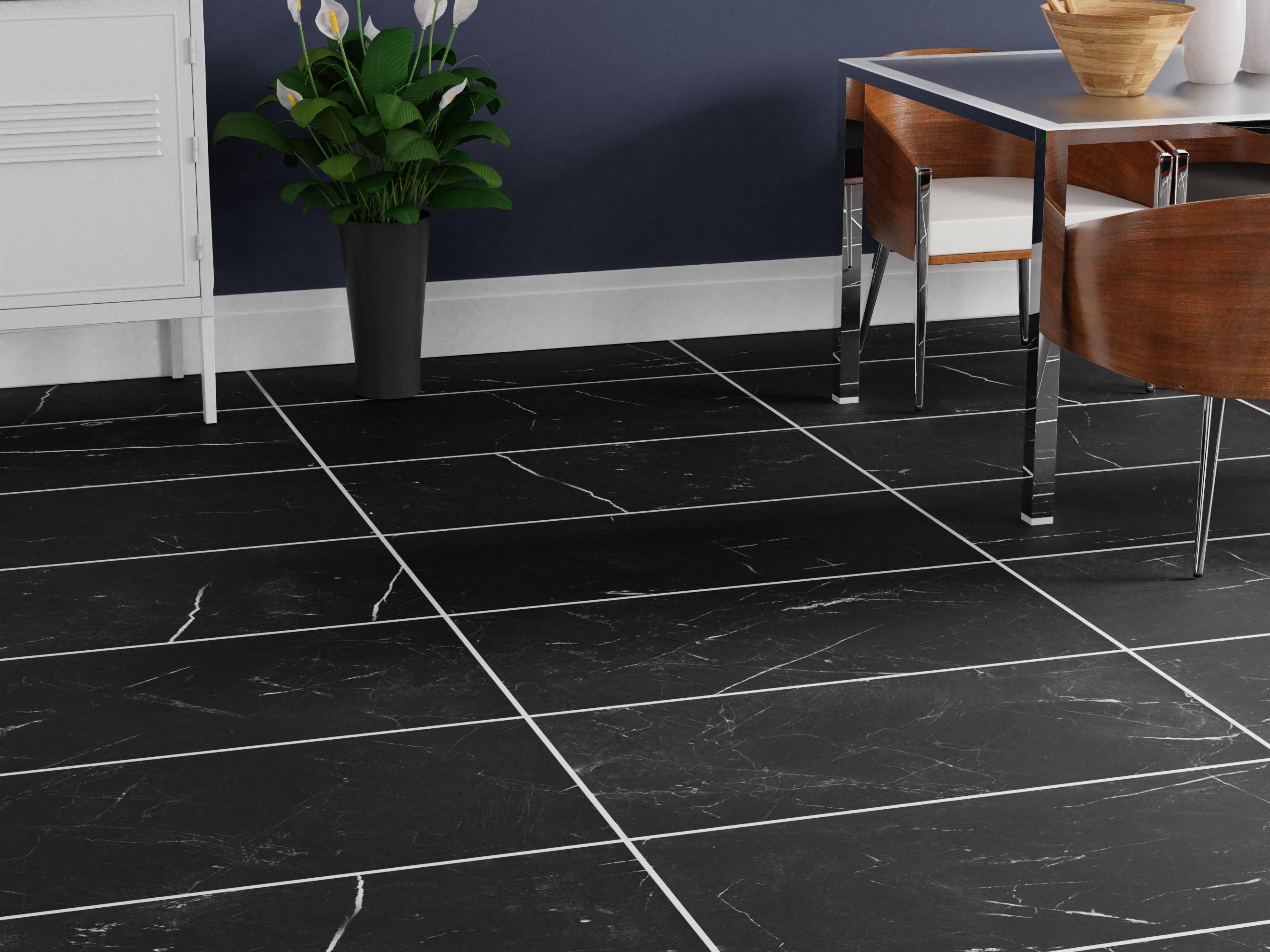 Black Marble Effect Vinyl Flooring Flooring Ideas