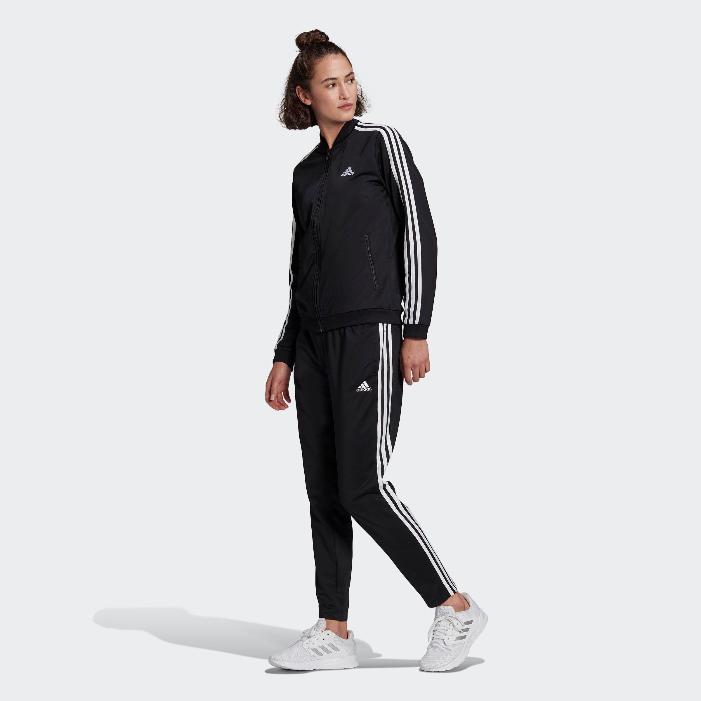 Adidas Essentials 3-Stripes Trainingspak Zwart Dames