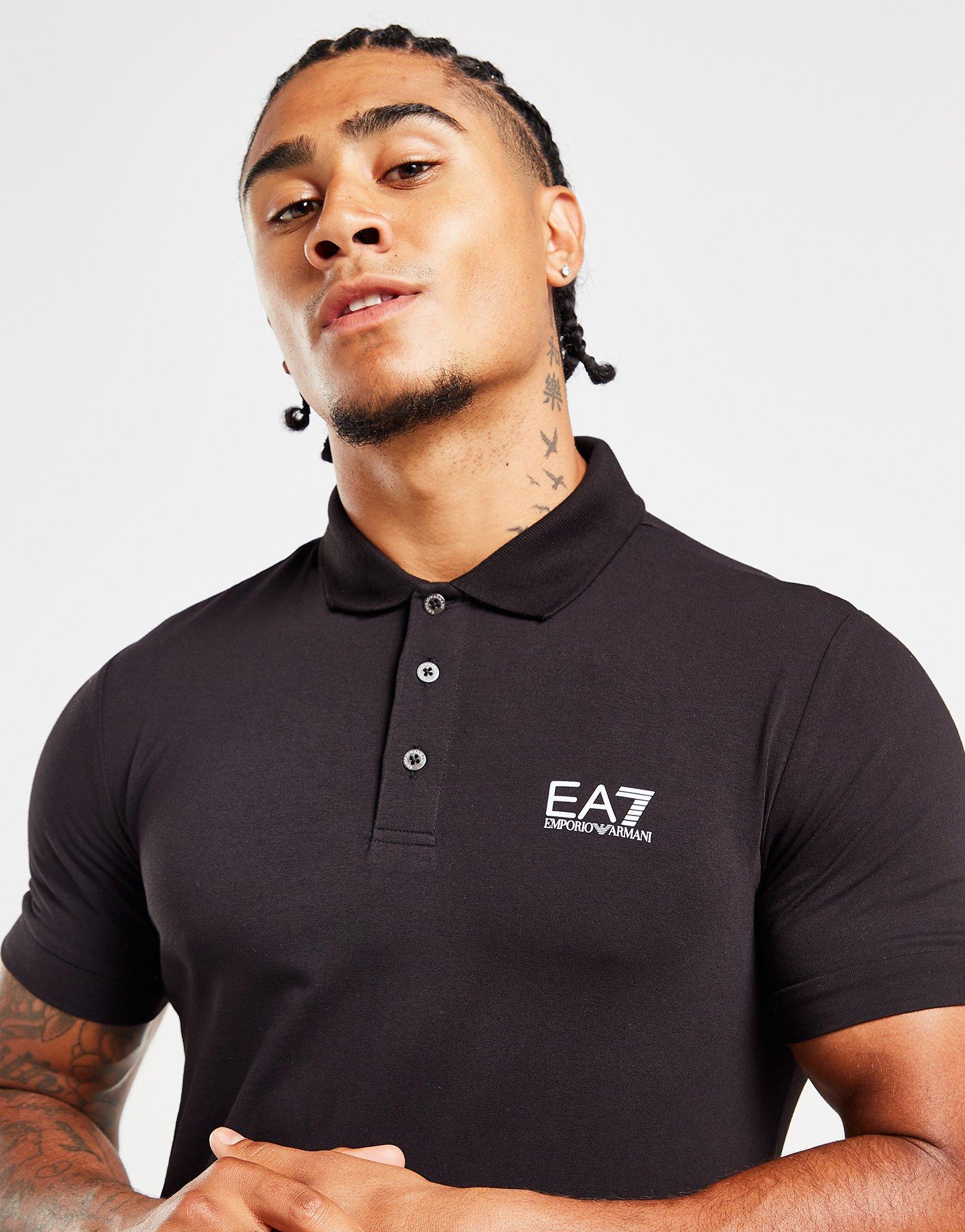 Black Emporio Armani EA7 Short Sleeve Core Polo Shirt JD Sports Malaysia