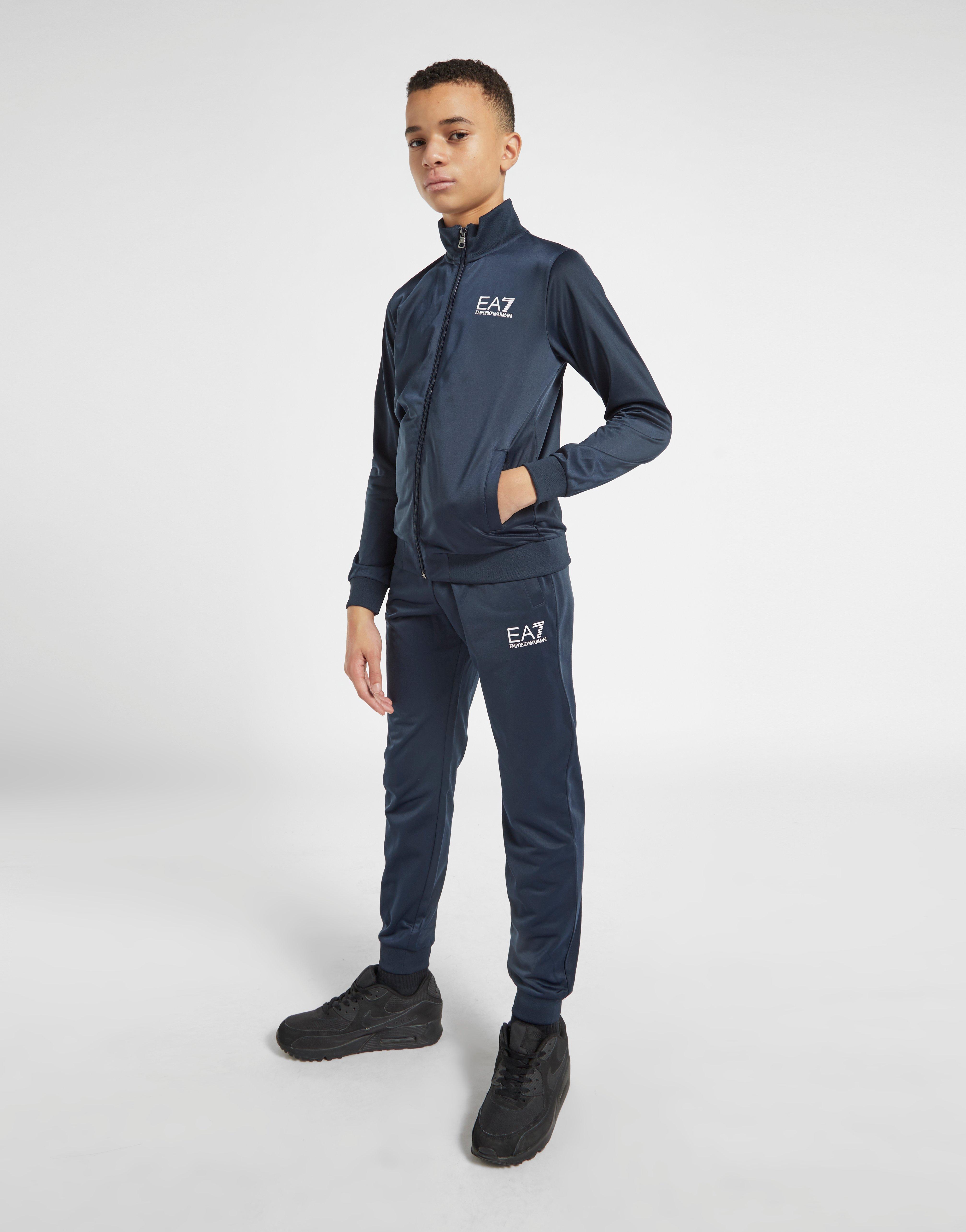 Buy Blue Emporio Armani EA7 Poly Tricot Tracksuit Junior JD Sports