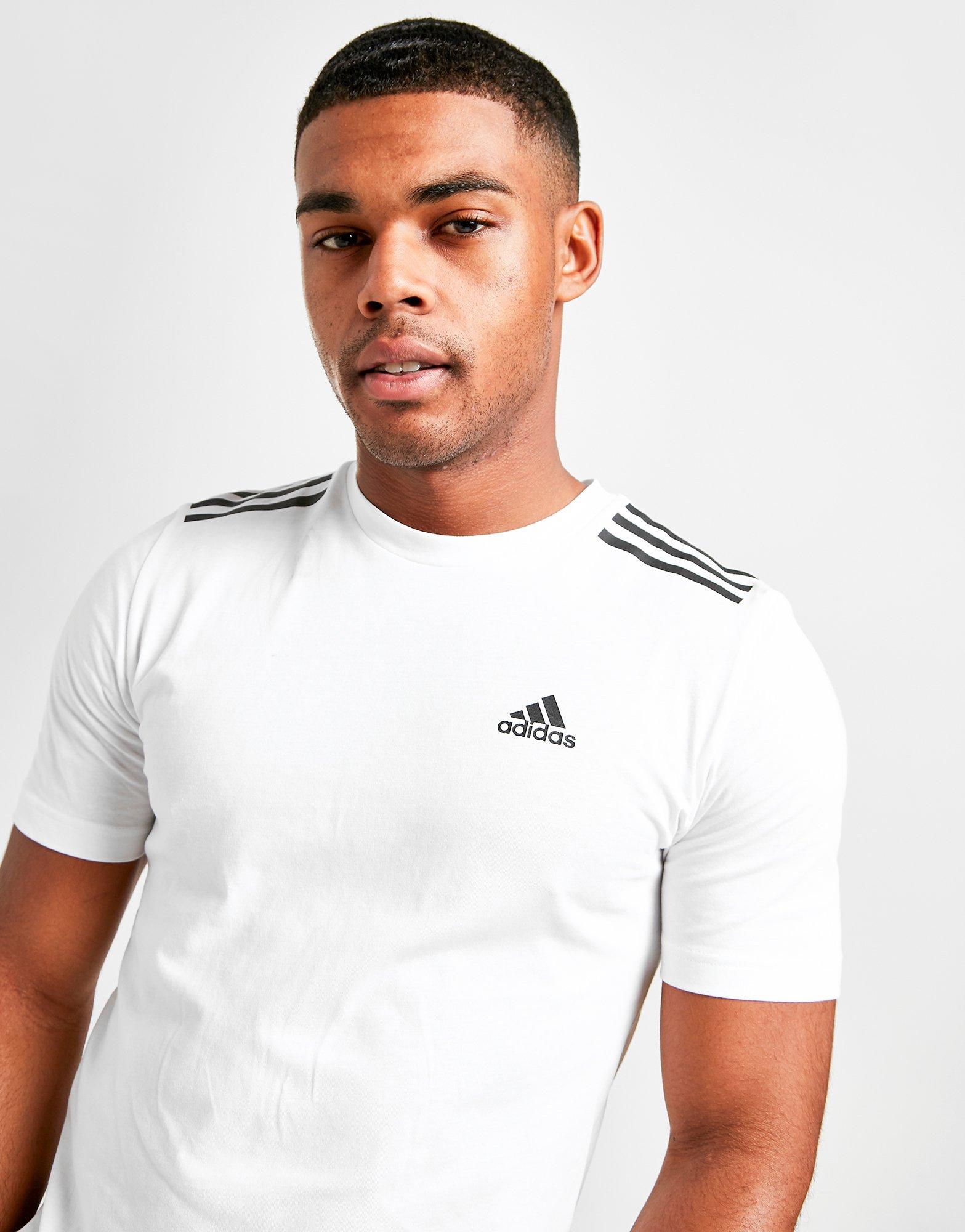 Koop Wit Adidas Badge Of Sport 3-Stripes T-Shirt Heren