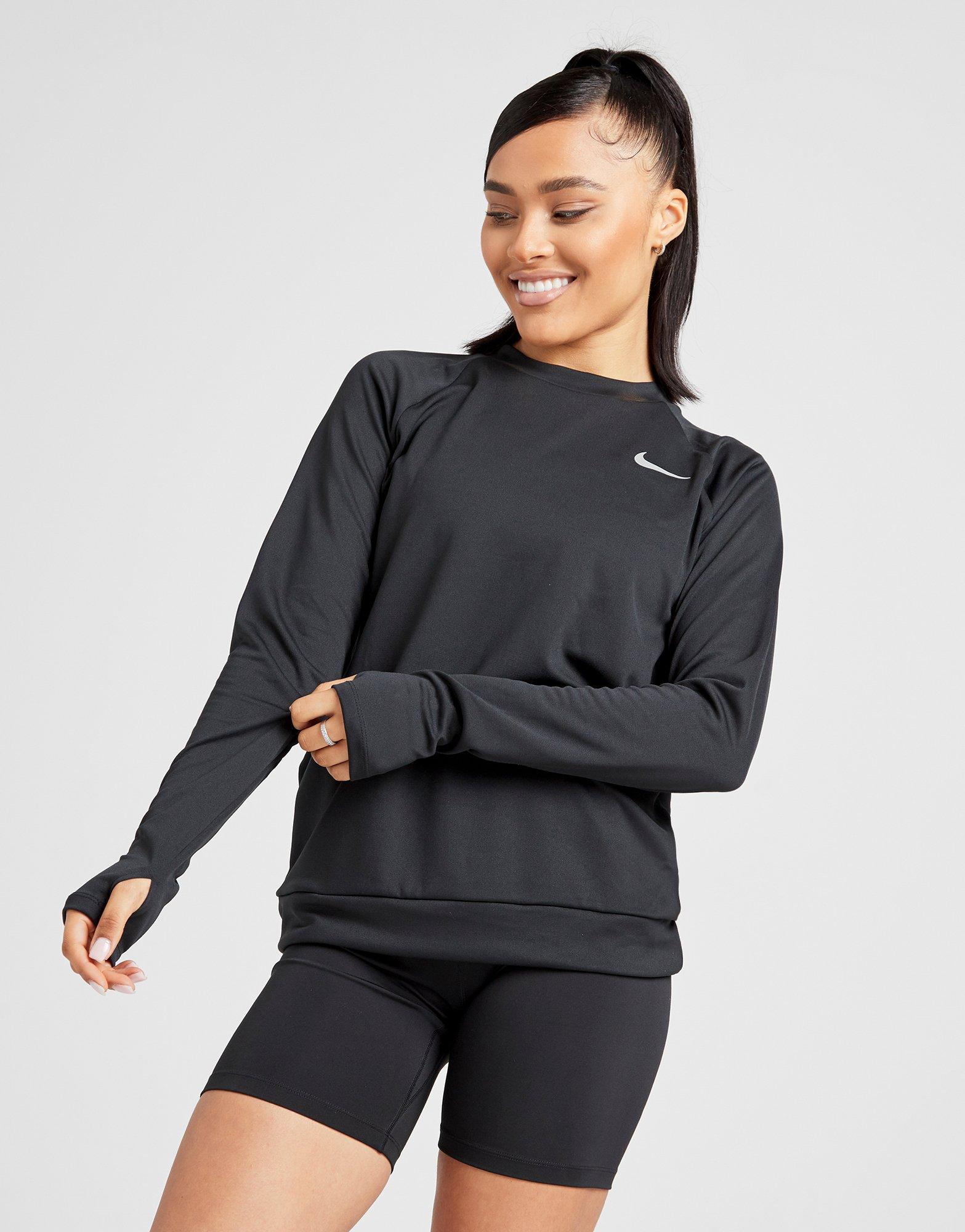 Black Nike Running Pacer Crew Sweatshirt JD Sports