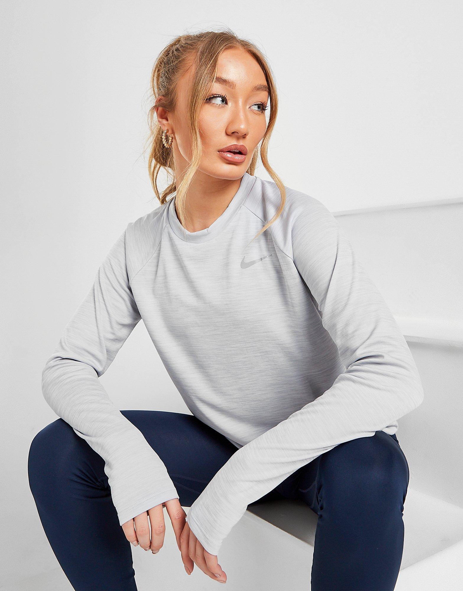 Grey Nike Running Pacer Crew Sweatshirt JD Sports