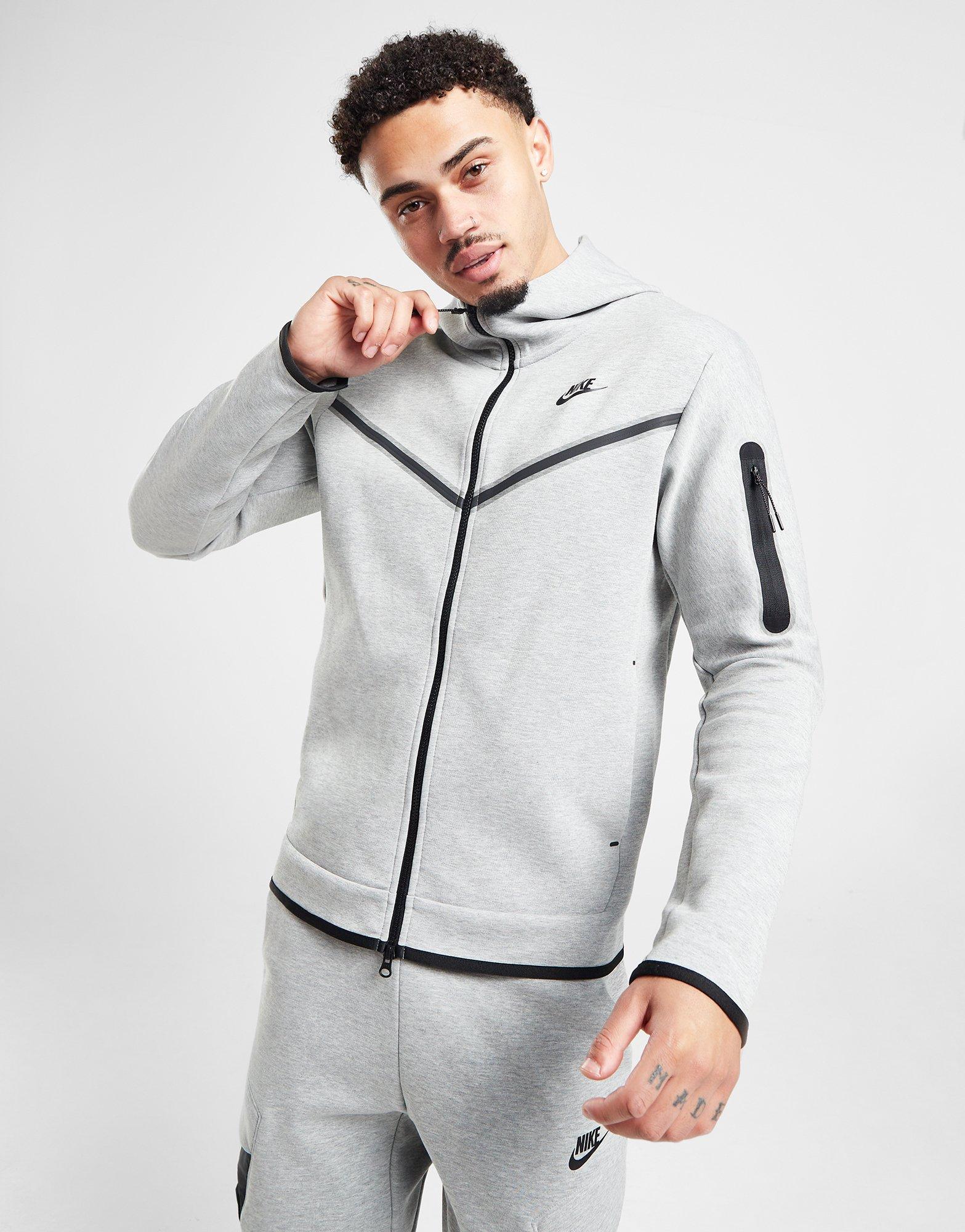 Koop Zwart Nike Tech Fleece Windrunner Full Zip Hoodie Heren