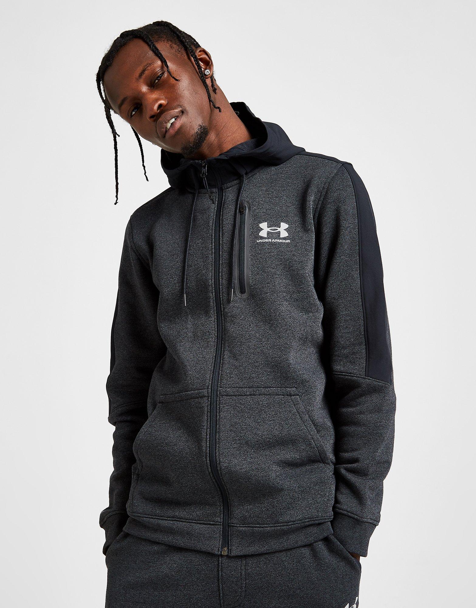 Black Under Armour Threadborne Full Zip Hoodie JD Sports