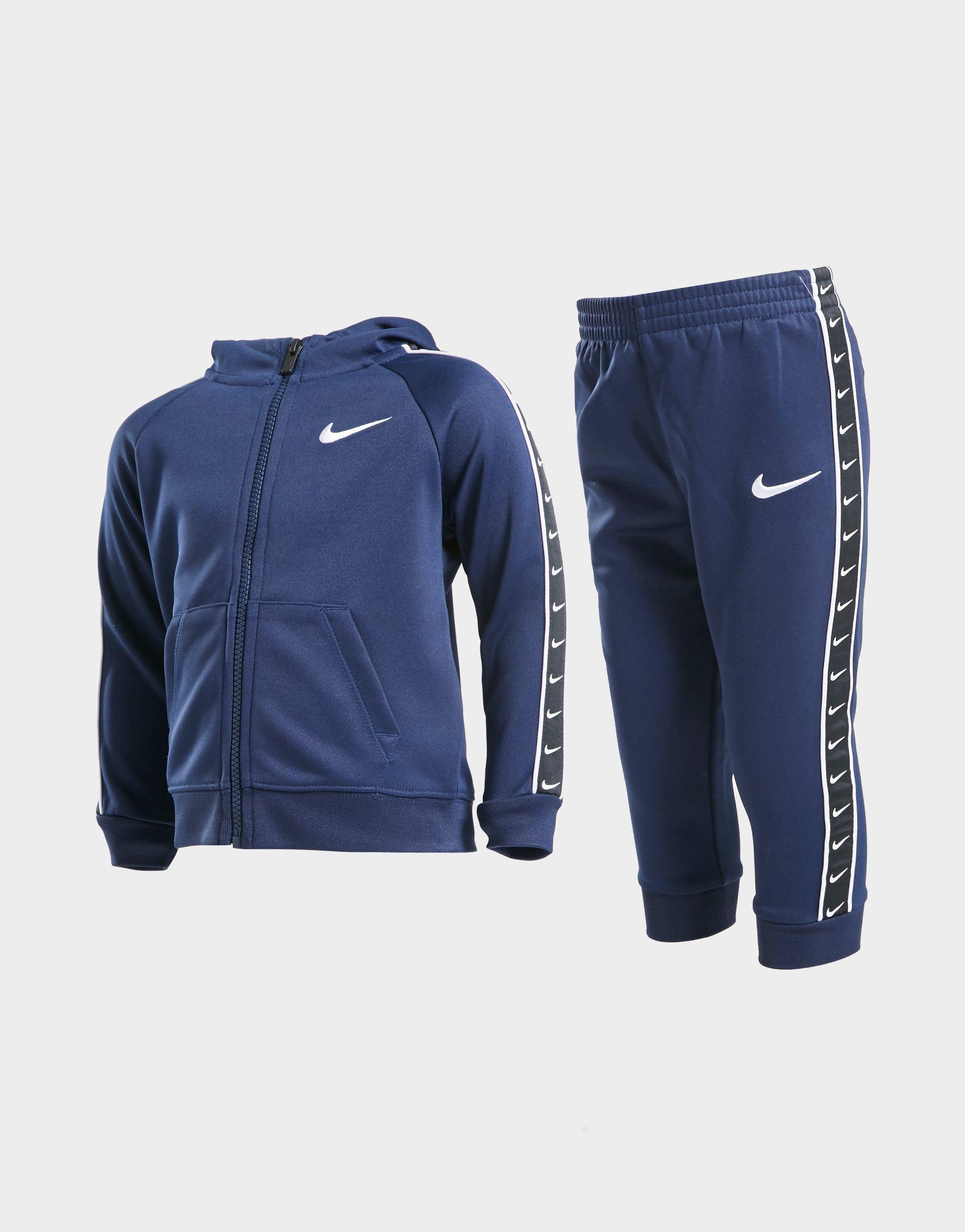 Nike Swoosh Tape Full Zip Trainingsanzug Baby Blau JD Sports