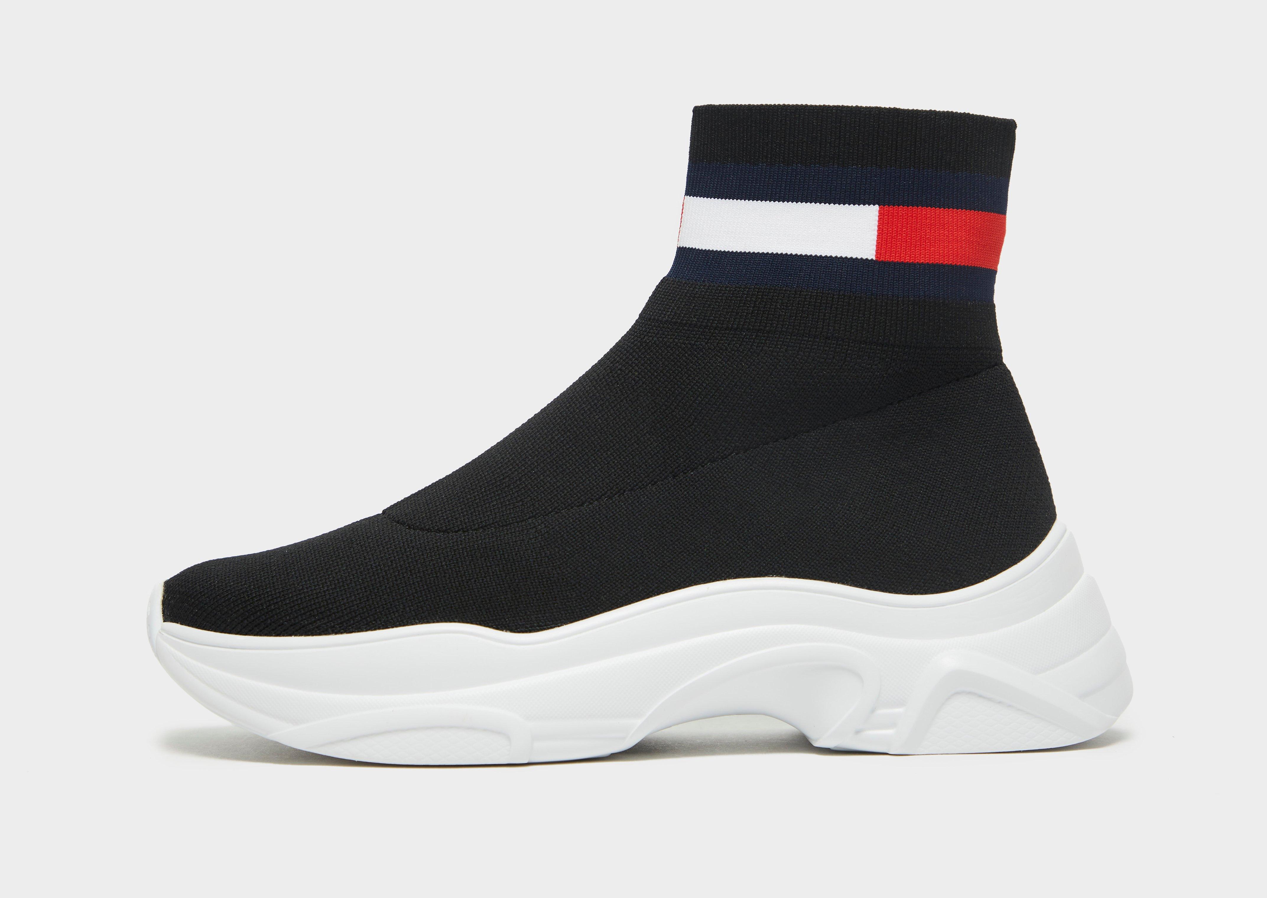 Zwart Tommy Hilfiger Sok Sneaker Dames- Jd Sports Nederland
