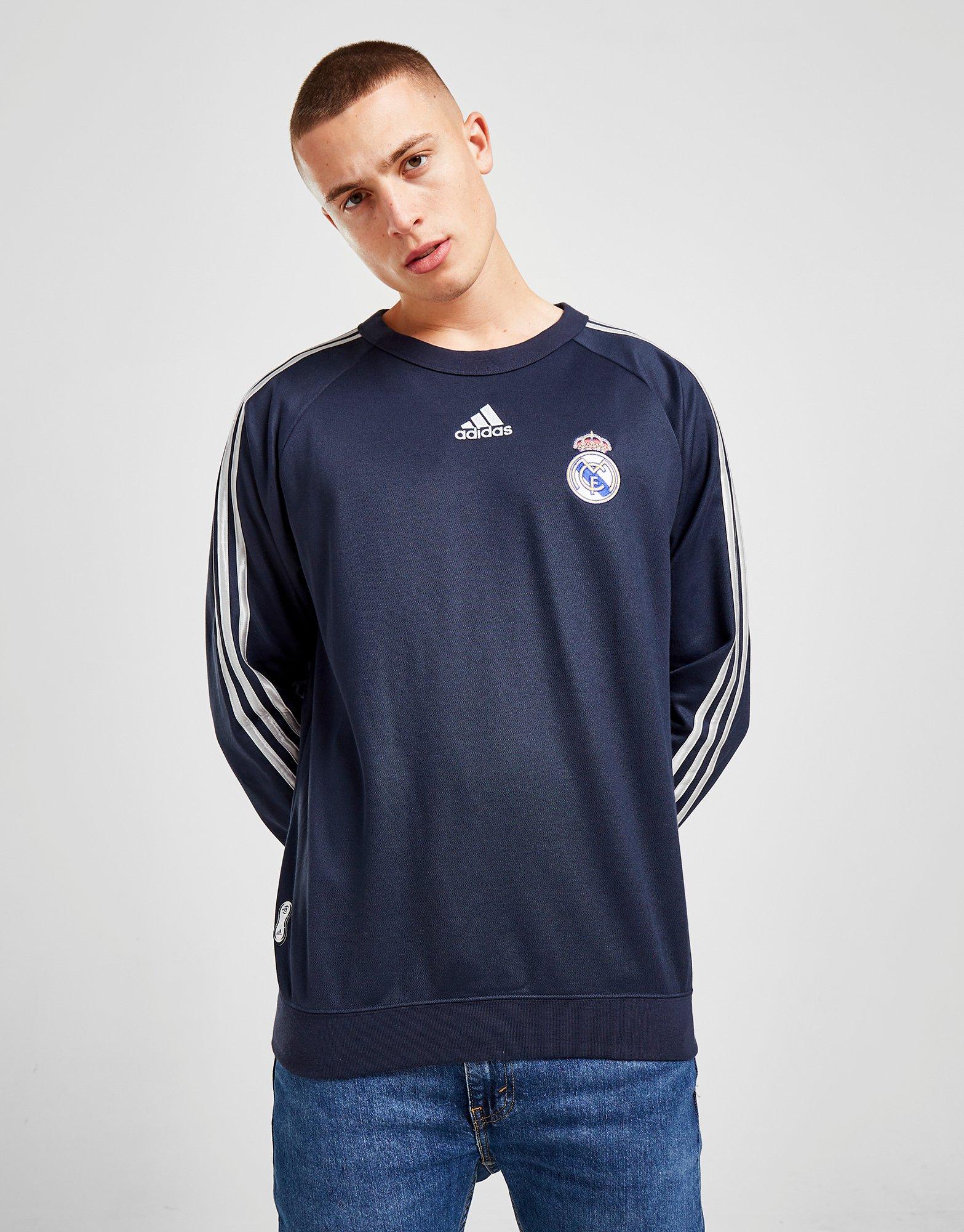 Sininen adidas Real Madrid Teamgeist Crew Sweatshirt JD Sports