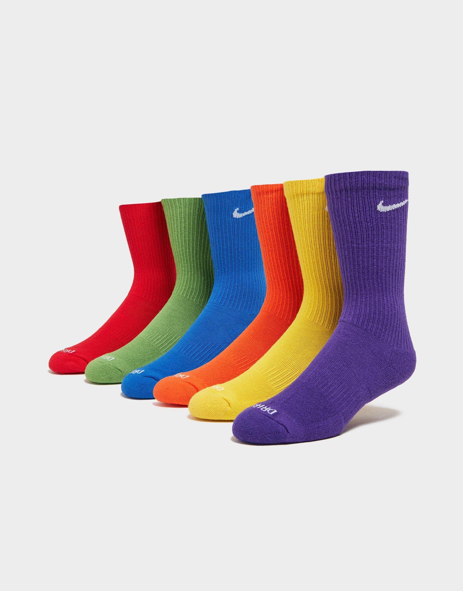 Multi Nike 6Pack Everyday Cushioned Training Crew Socks JD Sports