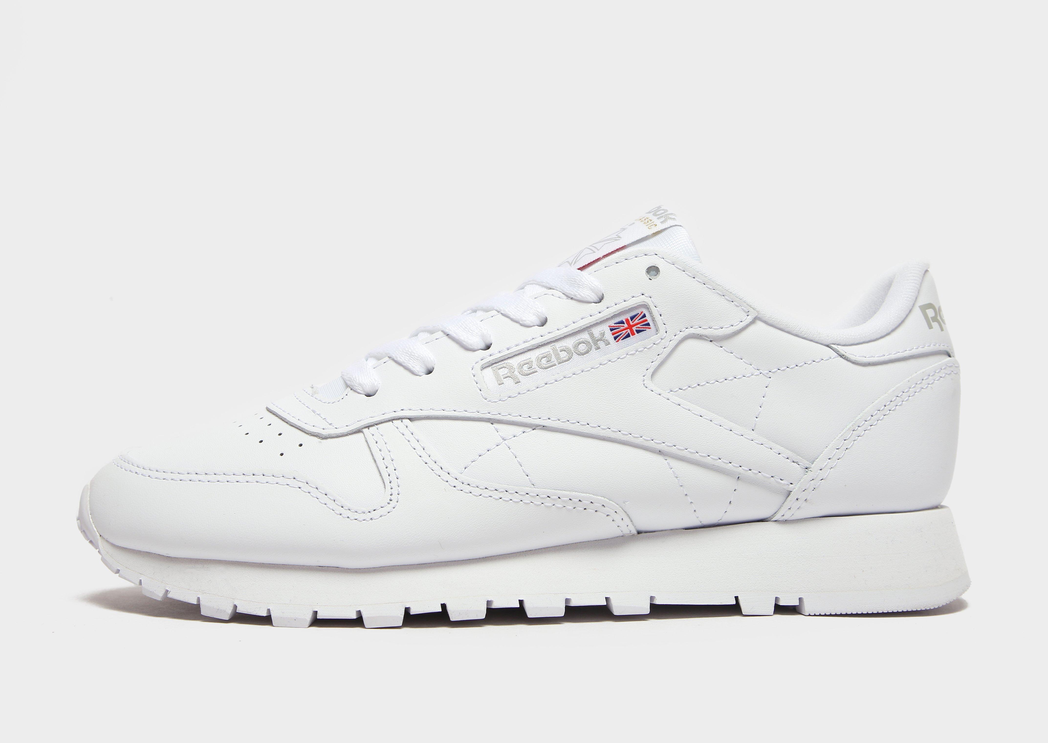 White Reebok Classic Leather Women's JD Sports