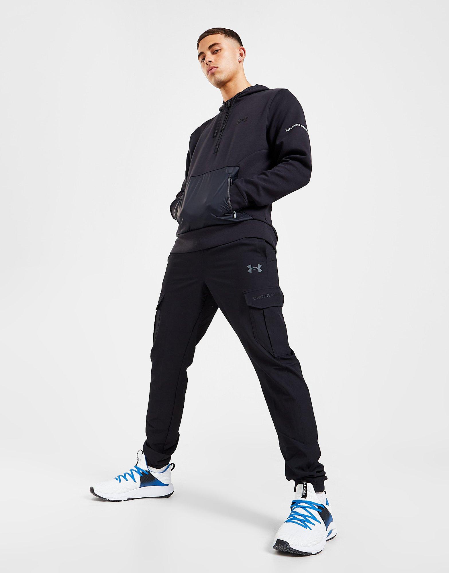 Black Under Armour Woven Wordmark Cargo Track Pants | Jd Sports Uk