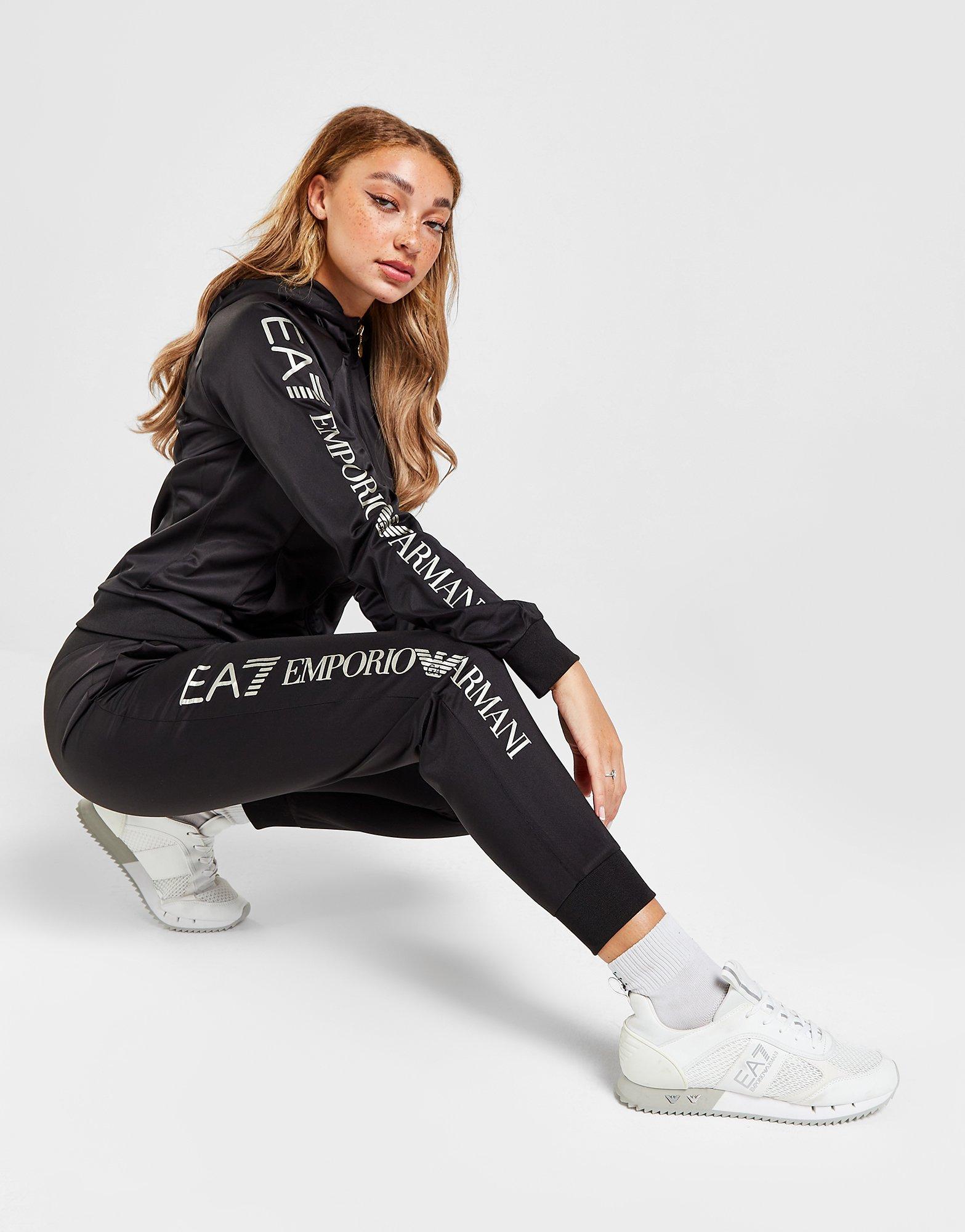 Koop Zwart Emporio Armani Ea7 Logo Trainingspak Dames
