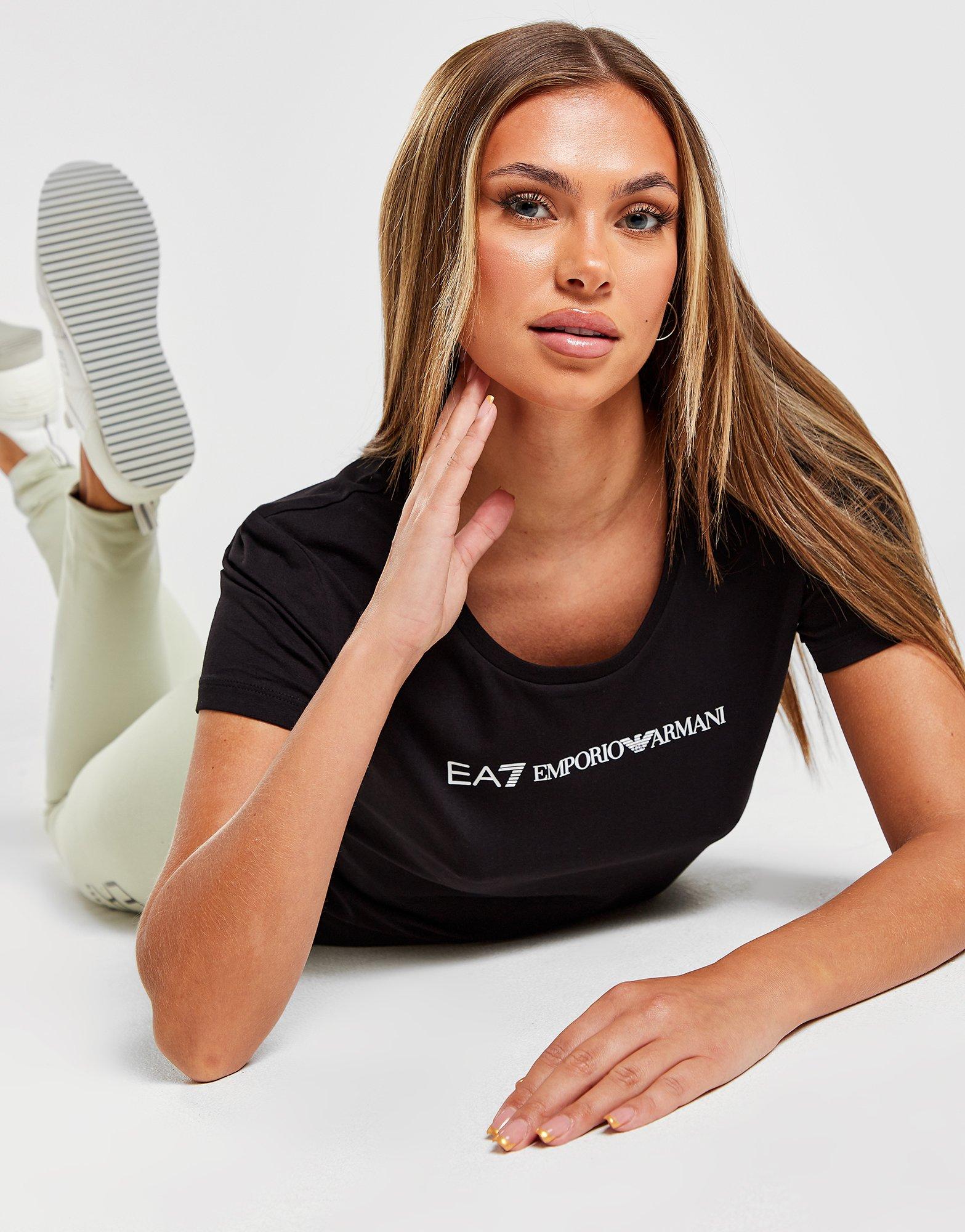 Black Emporio Armani EA7 Logo TShirt JD Sports UK