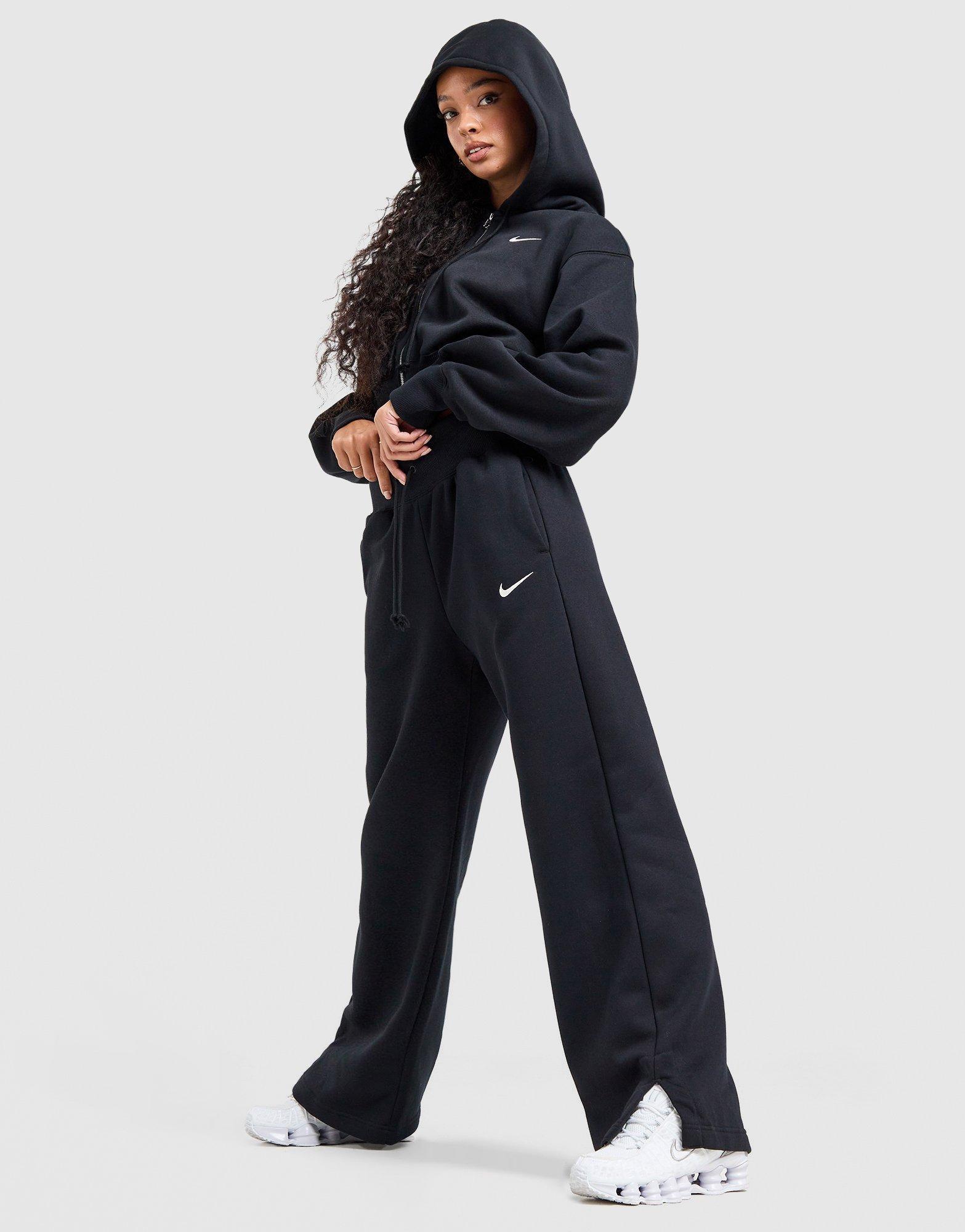 Black Nike Phoenix Fleece Wide Leg Joggers JD Sports Global
