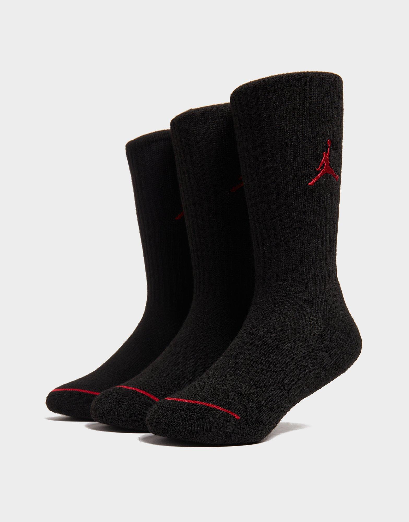 Jordan 3 Pack Crew Socken Kinder Schwarz JD Sports Österreich