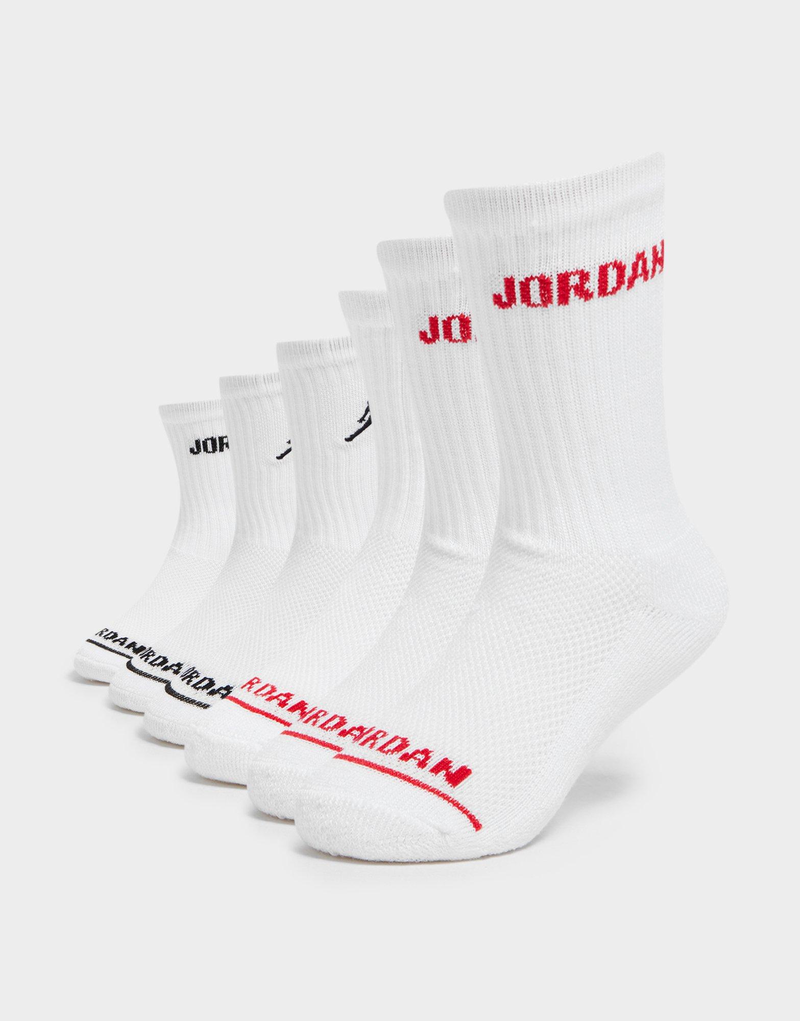 Jordan 6Pack Crew Socks Junior in Bianco JD Sports