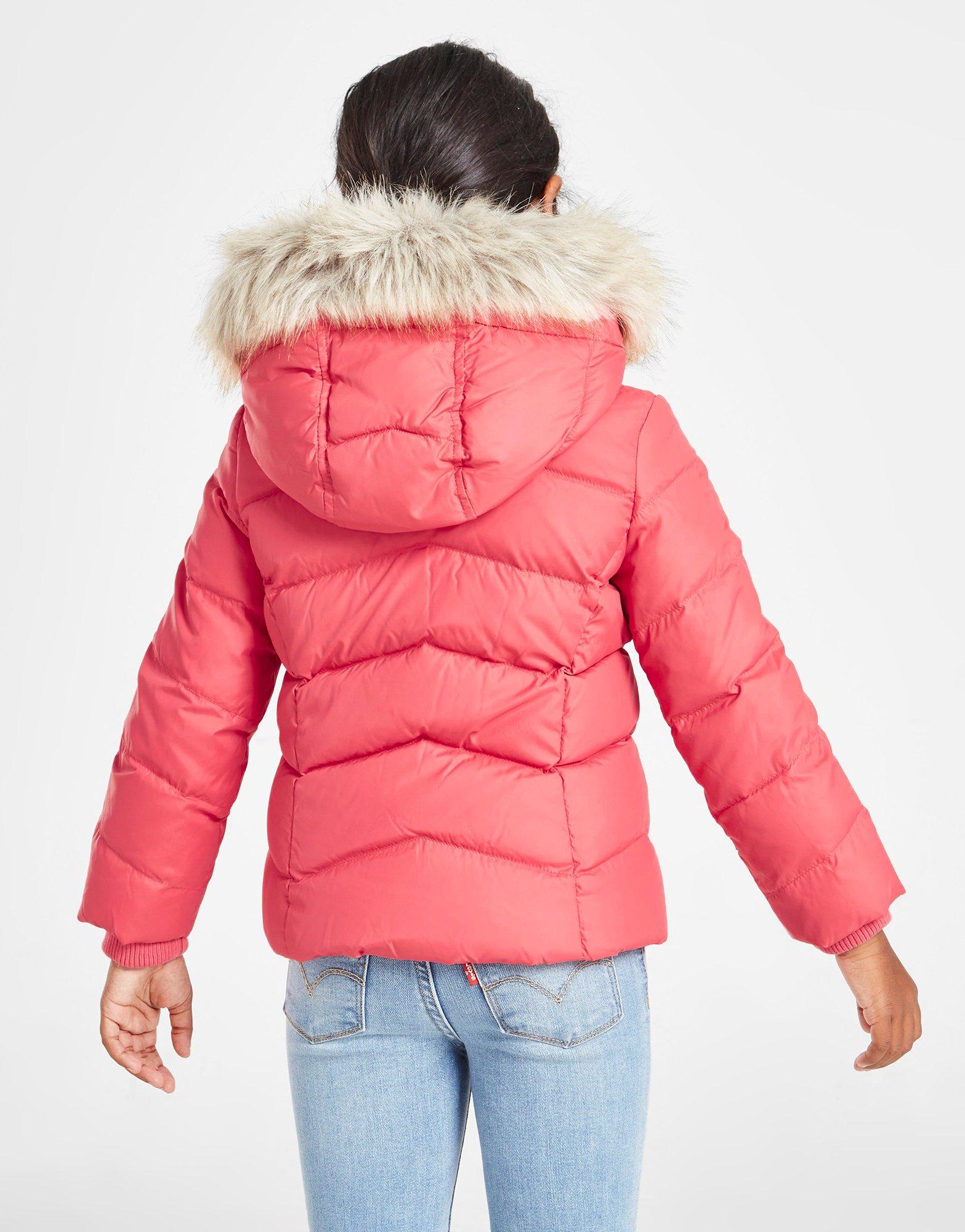 Roze Tommy Hilfiger Girls' Essential Faux Fur Jacket Children JD