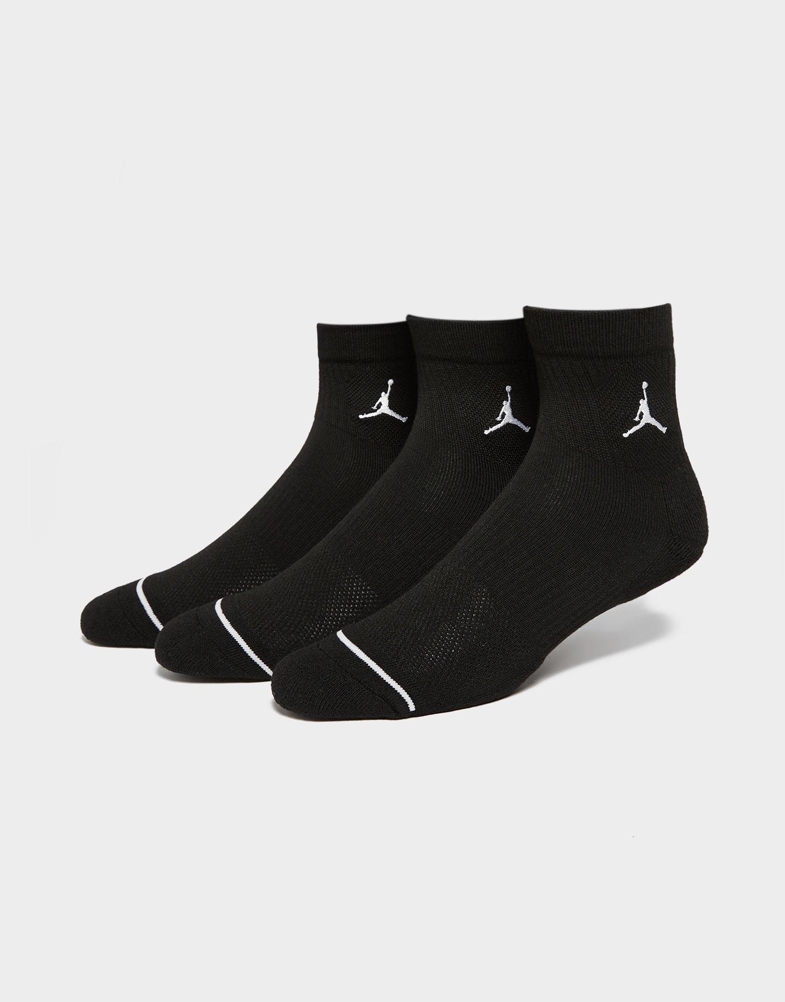 Black Jordan 3Pack Drift Low Quarter Socks JD Sports UK