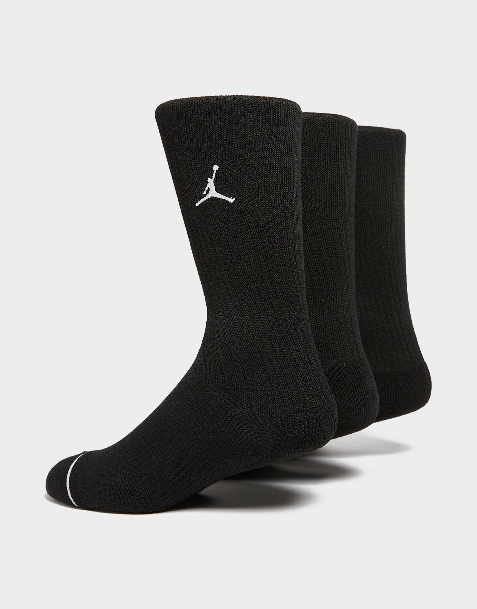 Black Jordan 3Pack Everyday Crew Socks JD Sports UK