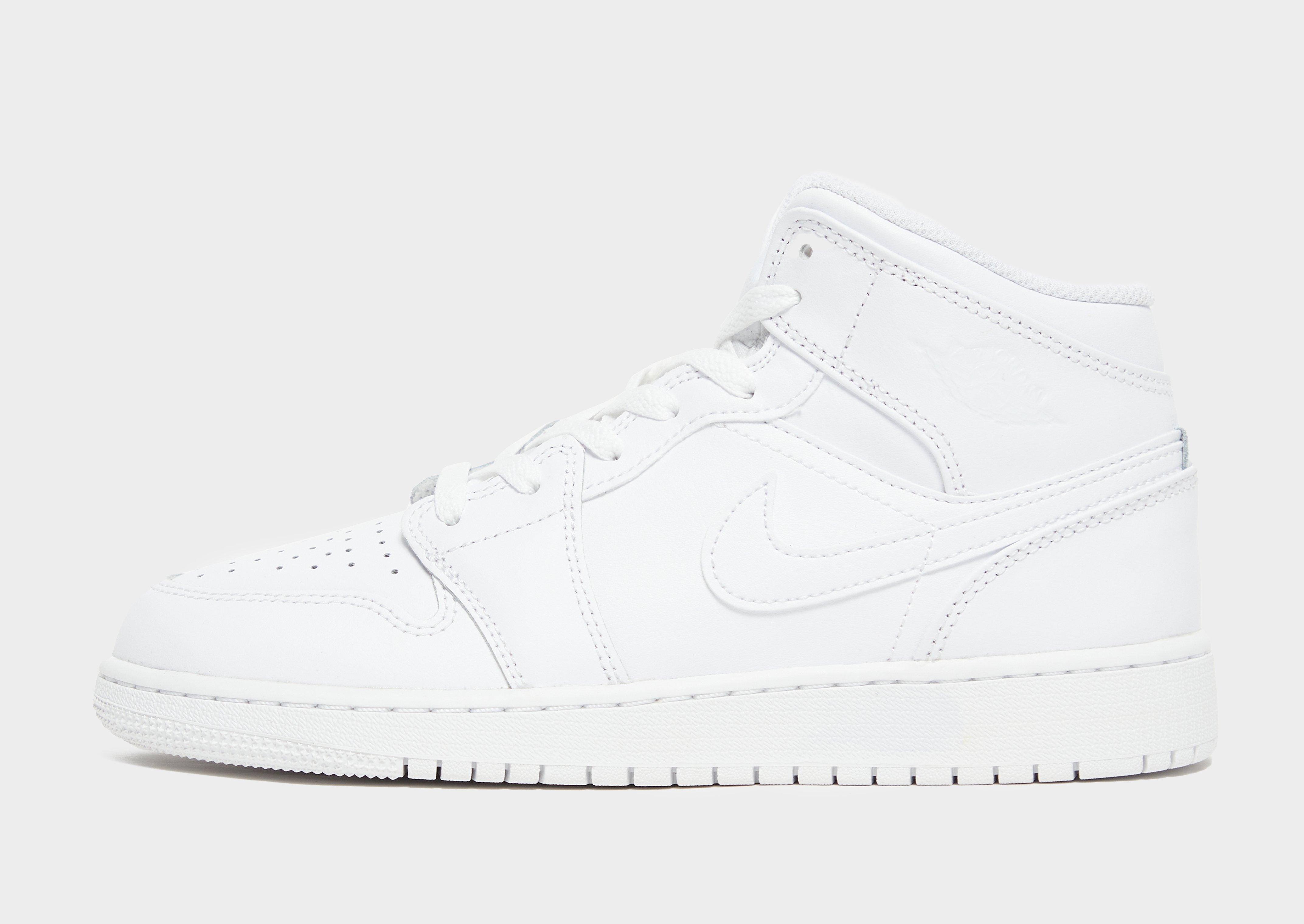 White Jordan Air 1 Mid Junior JD Sports