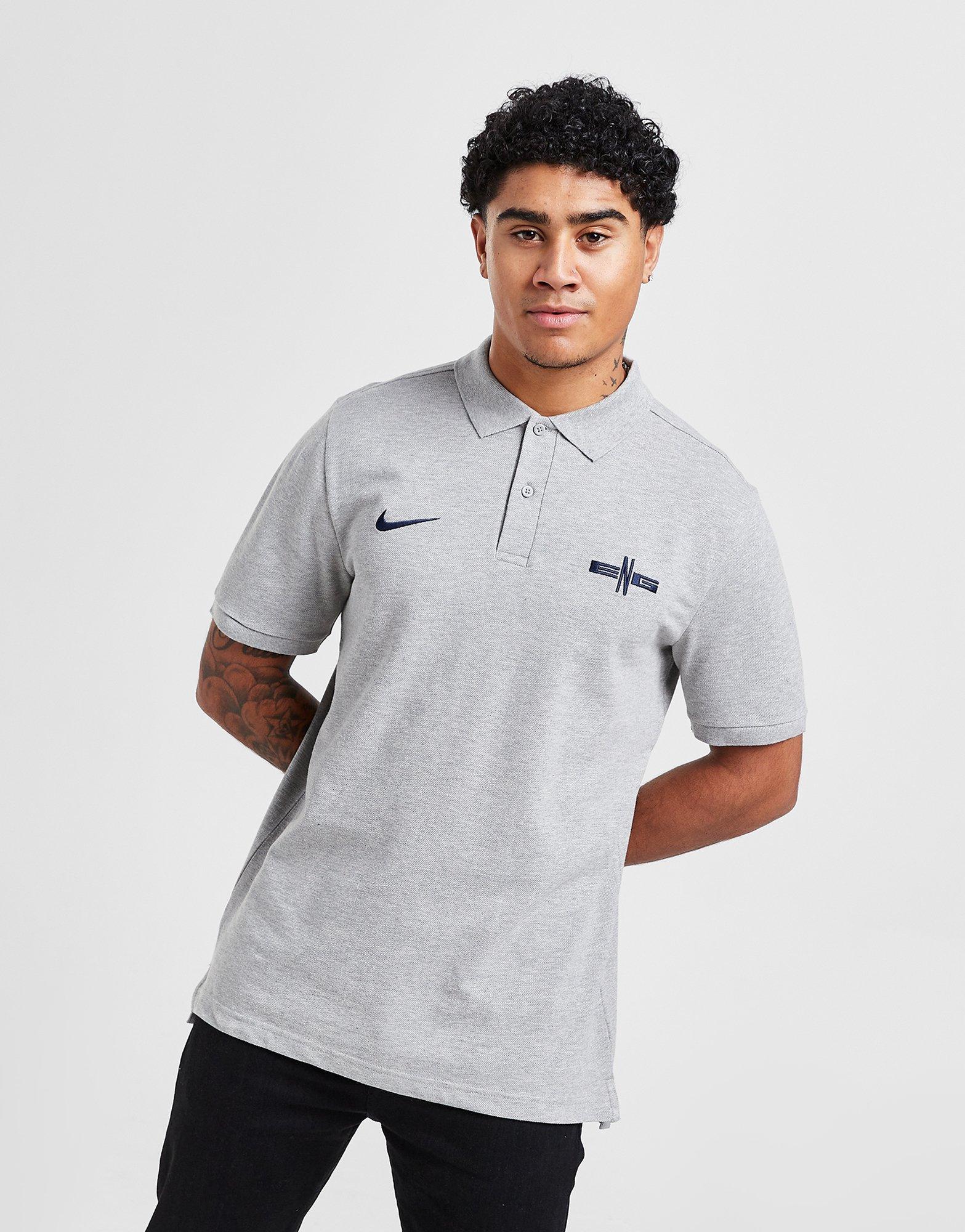 Matte Silver Obsidian Nike England Sportswear Polo Shirt JD Sports