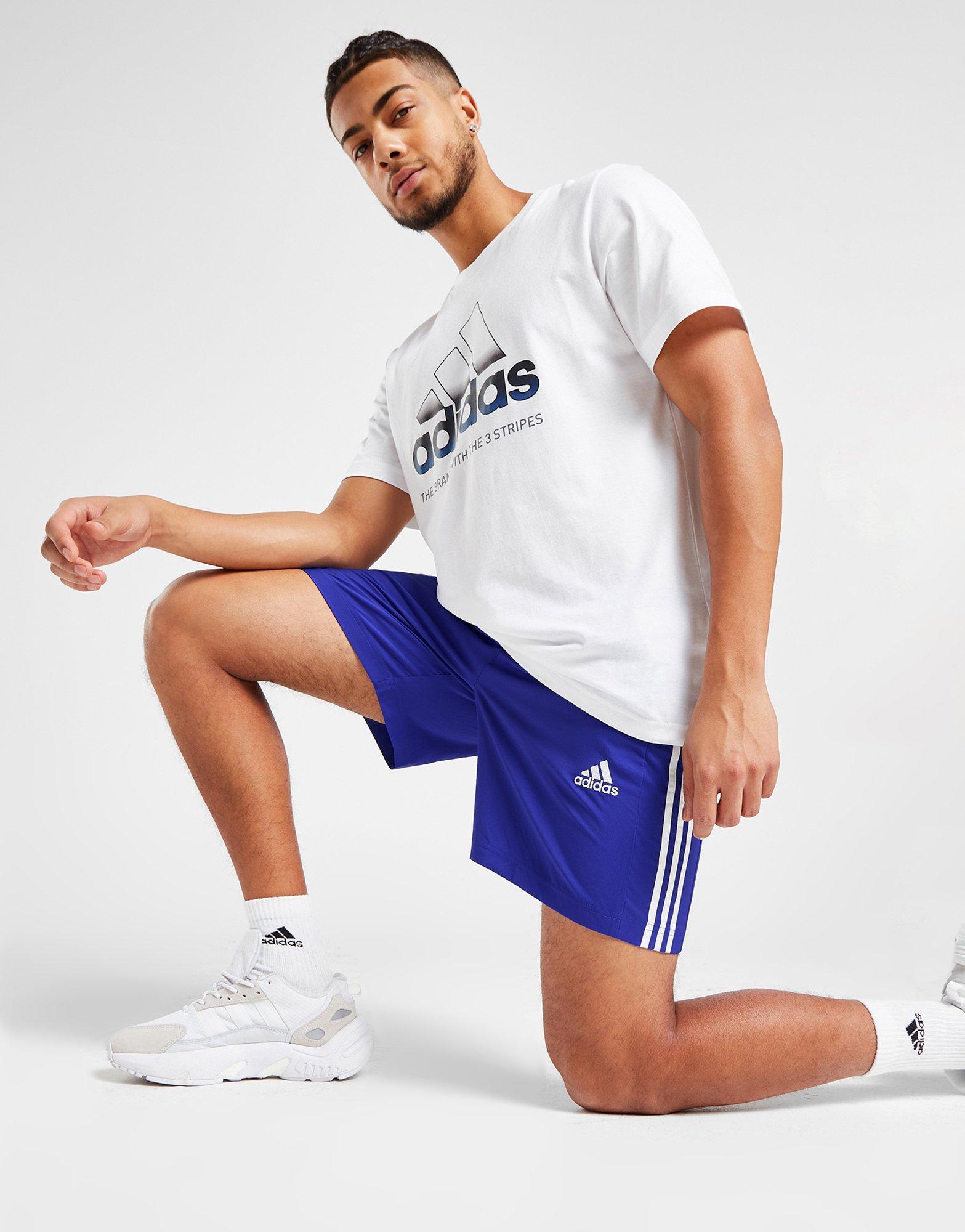 Blue adidas Badge Of Sport Woven Swim Shorts JD Sports UK