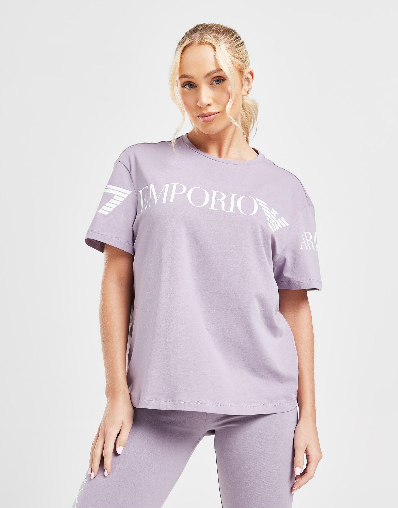 Emporio Armani EA7 TShirt Oversized Logo em Roxo JD Sports