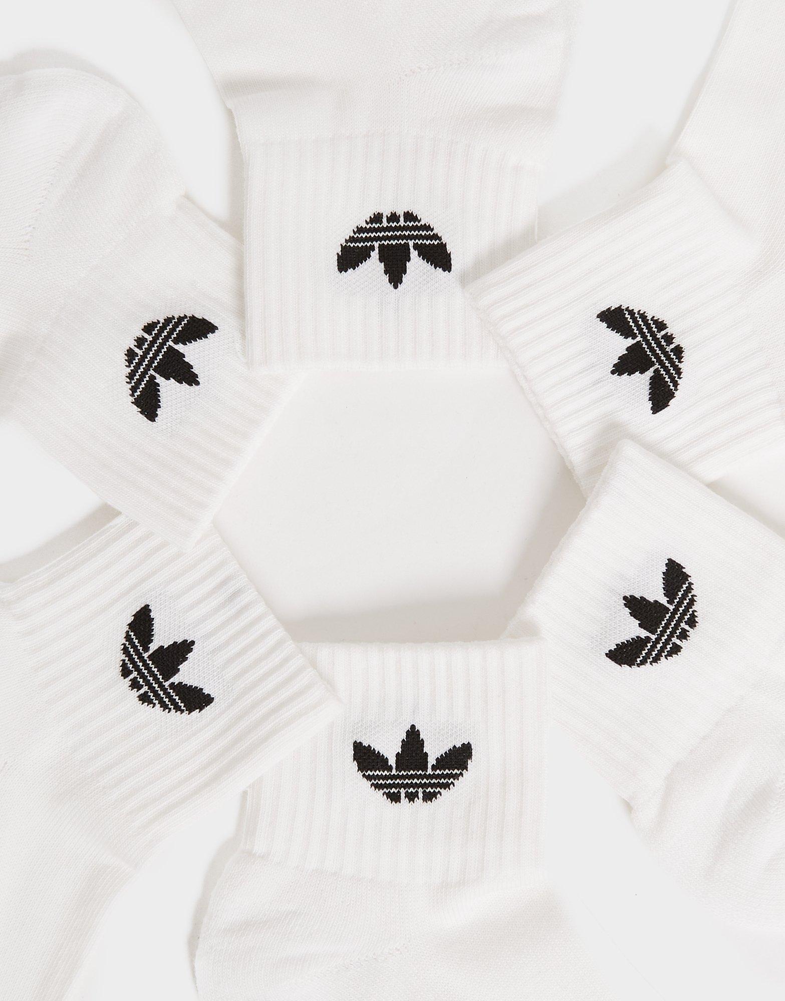 White adidas Originals 6Pack Quarter Socks JD Sports UK