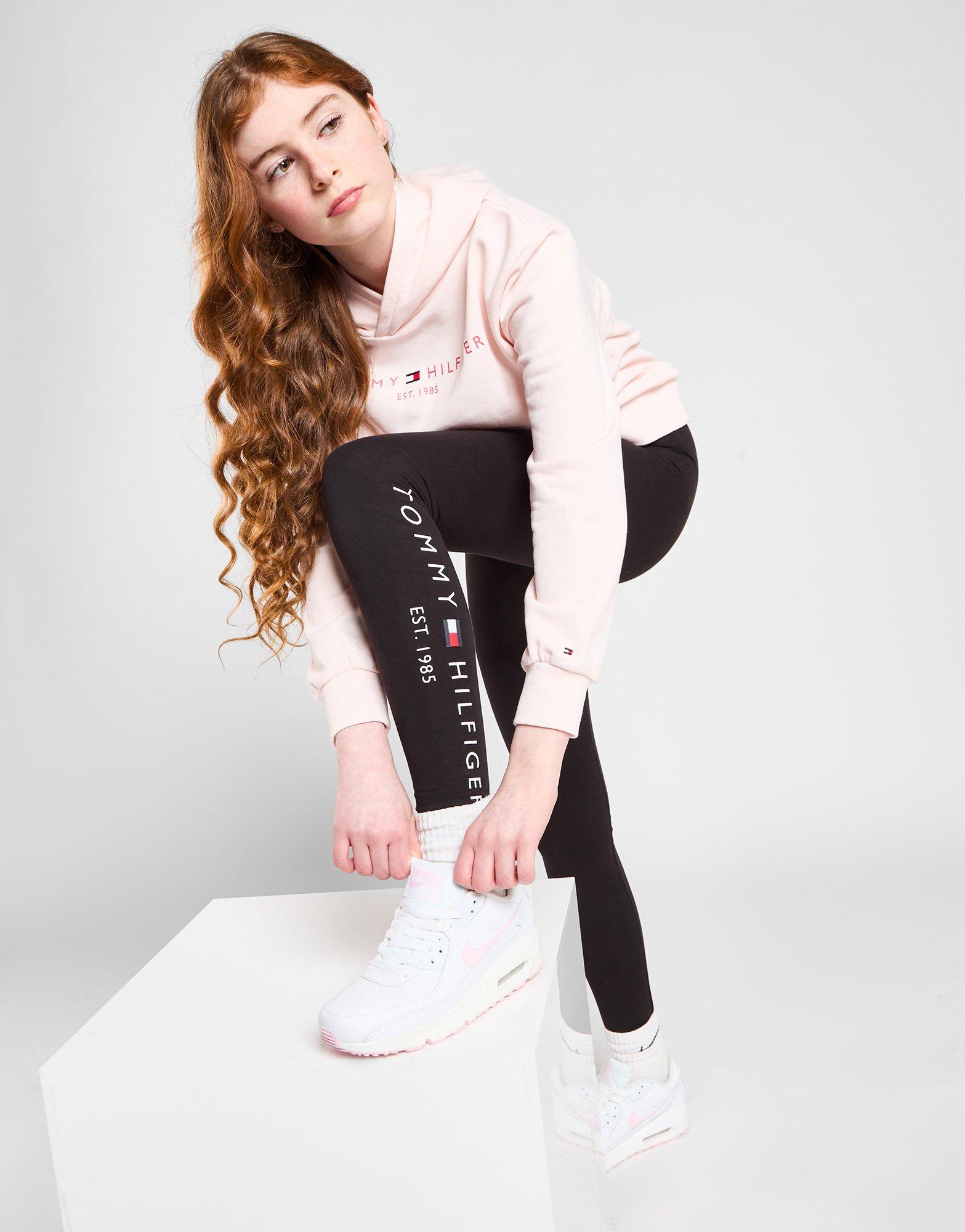 Black Tommy Hilfiger Girls' Essential Leggings Junior JD Sports UK